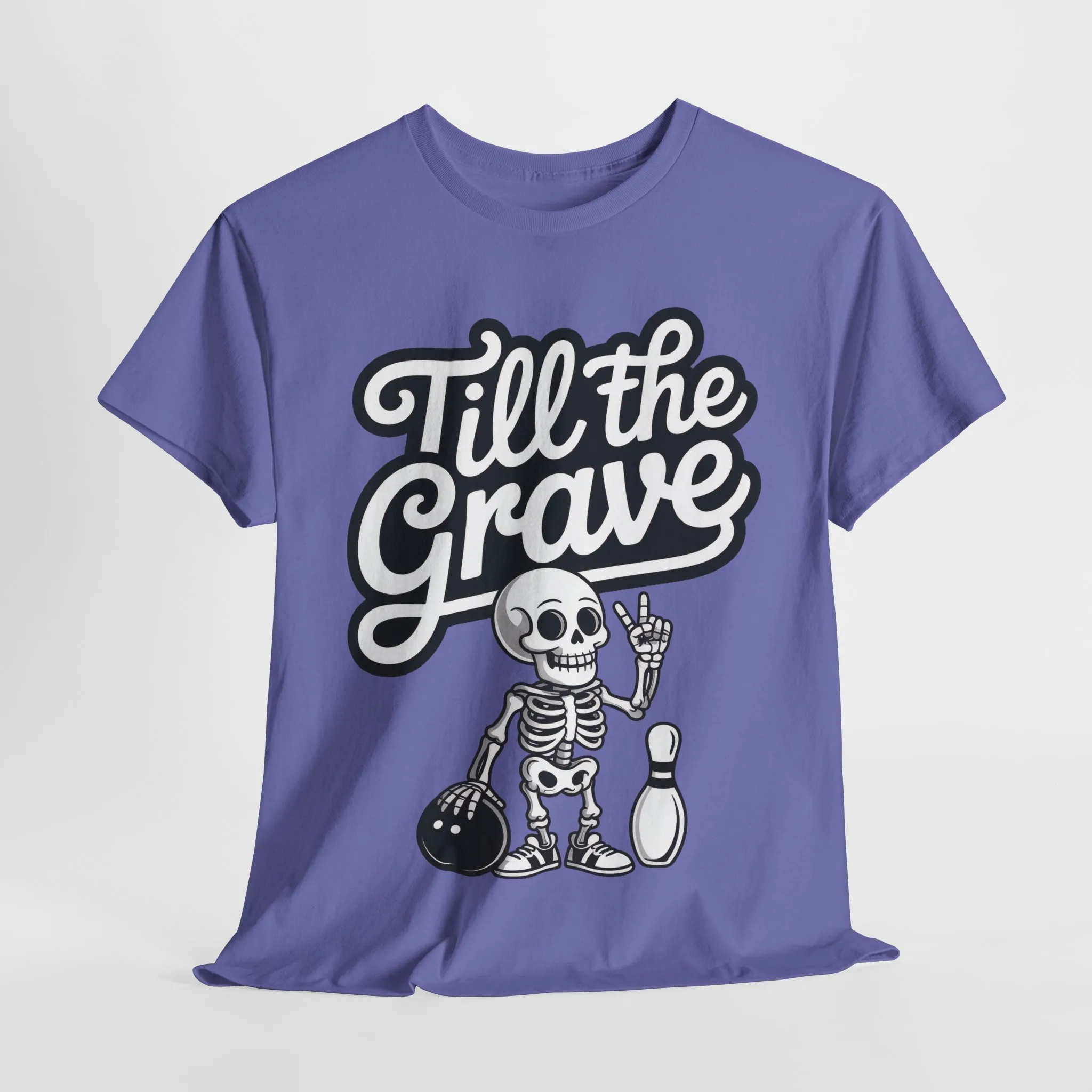Funny Skeleton Bowling Womens Tee, Till the Grave, Funny Shirt, Halloween Gift, Skull Graphic, Casual Wear, Sporty Style - Image 19