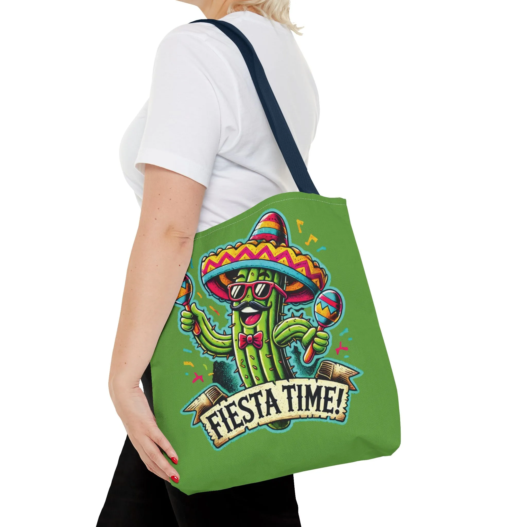 Fiesta Time Cactus Tote Bag, Funny Mexican Party Gift, Sombrero Maracas Print, Cinco de Mayo Bag, Summer Festival Tote, Beach Bag, Shopping - Image 32