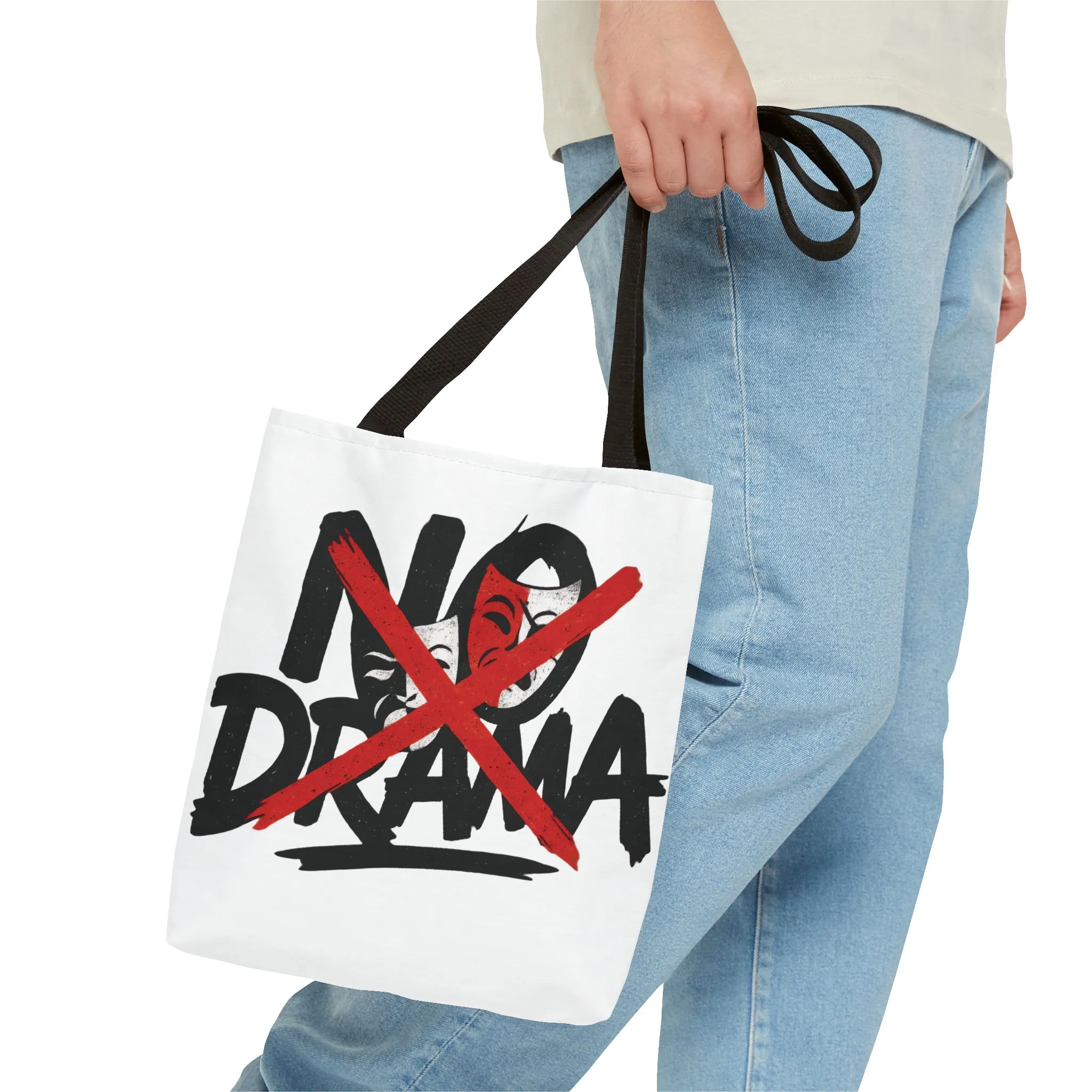 No Drama Tote Bag, Stylish Canvas Bag for Everyday Use, Perfect Gift for Friends, Beach Days, Shopping, and Travel, Large Tote Bag - Image 3