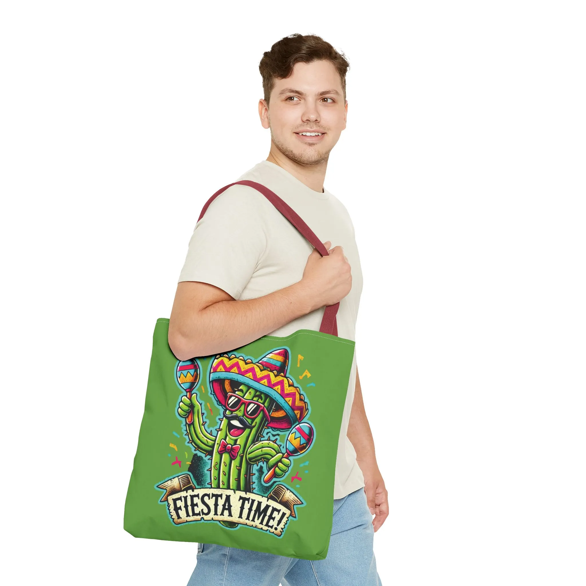 Fiesta Time Cactus Tote Bag, Funny Mexican Party Gift, Sombrero Maracas Print, Cinco de Mayo Bag, Summer Festival Tote, Beach Bag, Shopping - Image 23