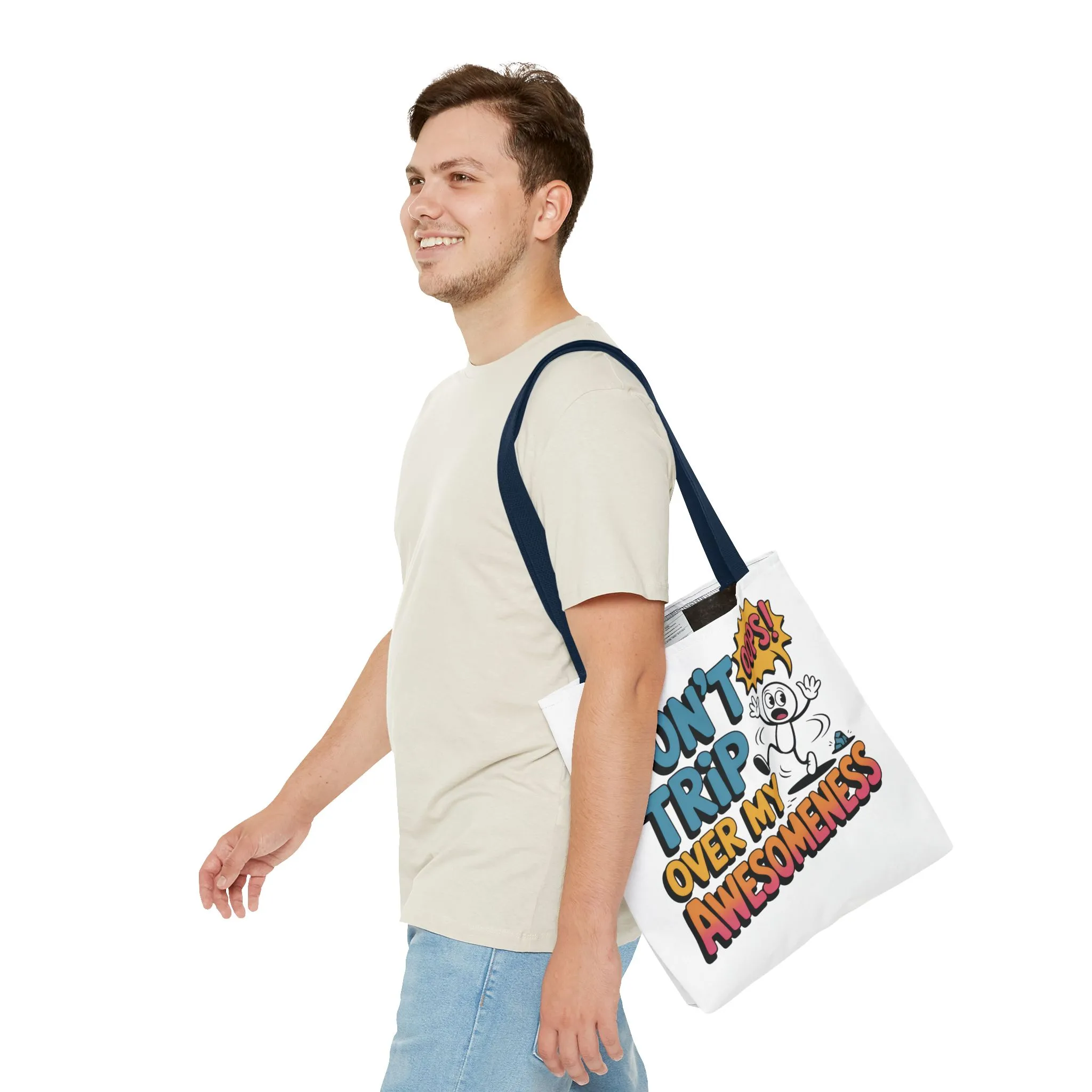 Funny Tote Bag - "Don't Trip Over My Awesomeness" - Perfect for Gifts, Beach Days, Shopping, & More!, , Large Tote Bag, beach weekender bag - Image 13