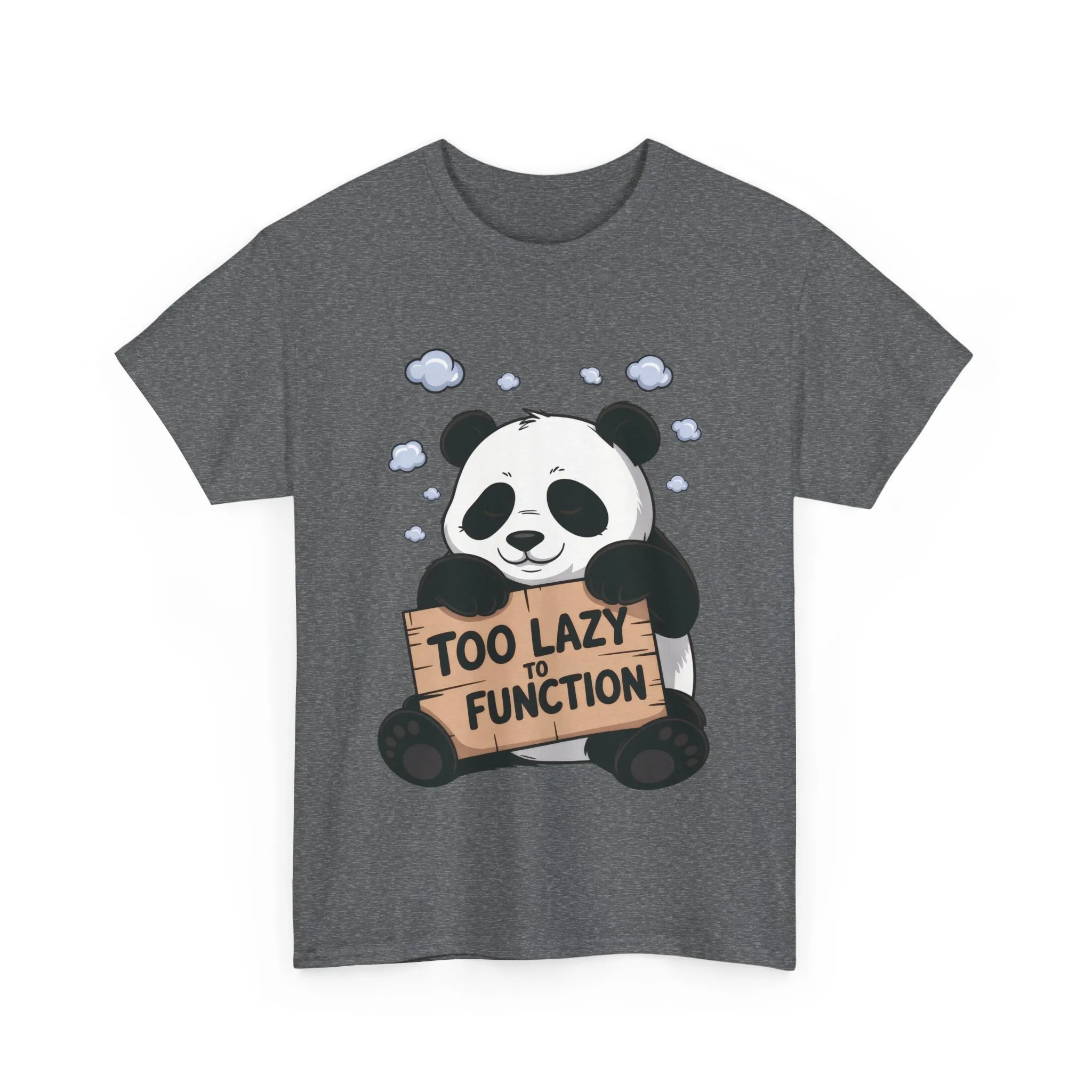 Too Lazy to Function Panda Tee, Unisex Cotton T-Shirt, Funny Shirt, Casual Wear, Gift for Sloth Lovers, Relaxed Vibe - Image 28