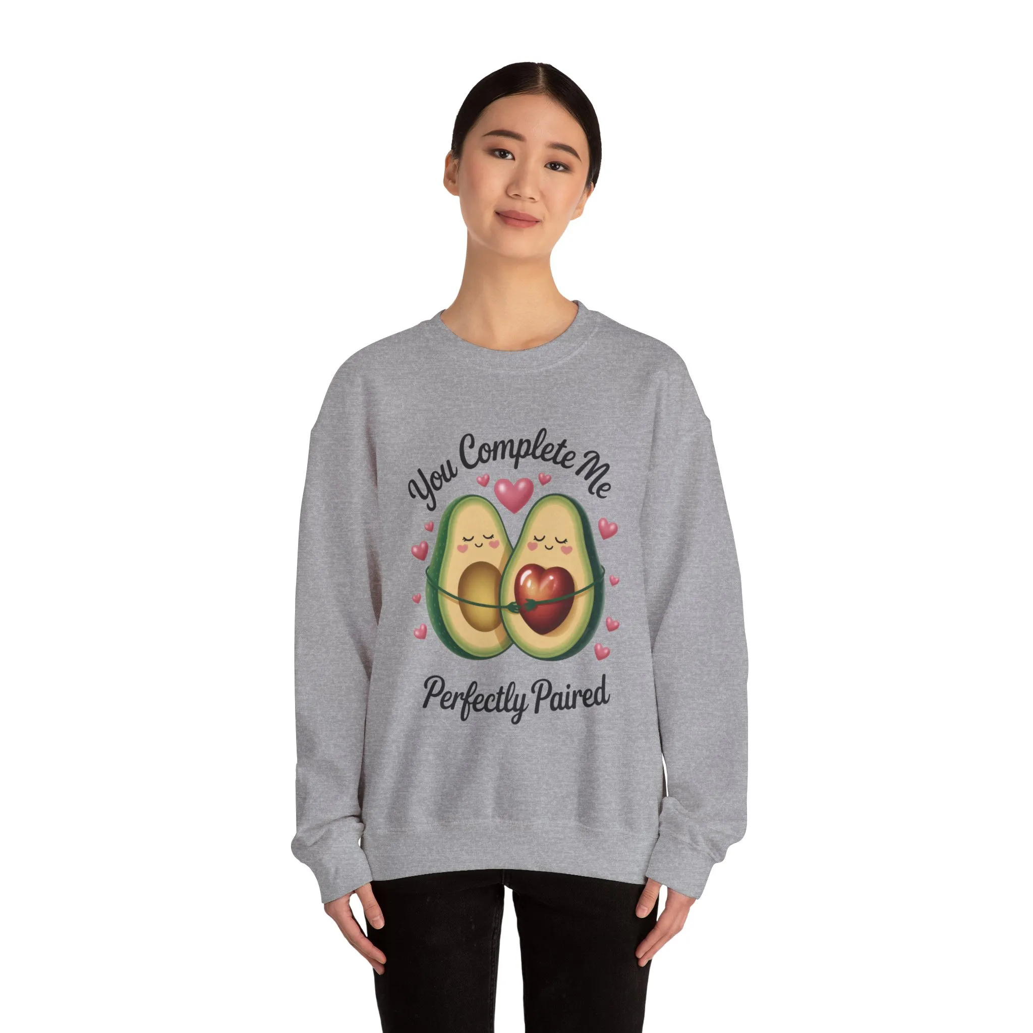 Cute Avocado Love Crewneck Sweatshirt, Sweatshirt for Couples, Perfect Gift for Valentines Day, Cozy Apparel, Avocado Lover Gift - Image 11