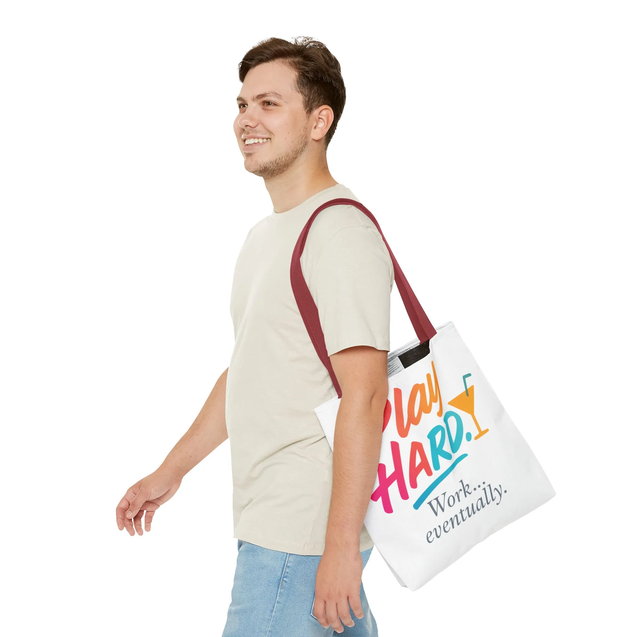 Play Hard Tote Bag - Fun, Stylish, Tote for Work & Play, Summer, Gift, Beach Bag, Everyday Carry, Beach Weekender Bag, large canvas bag - Image 13