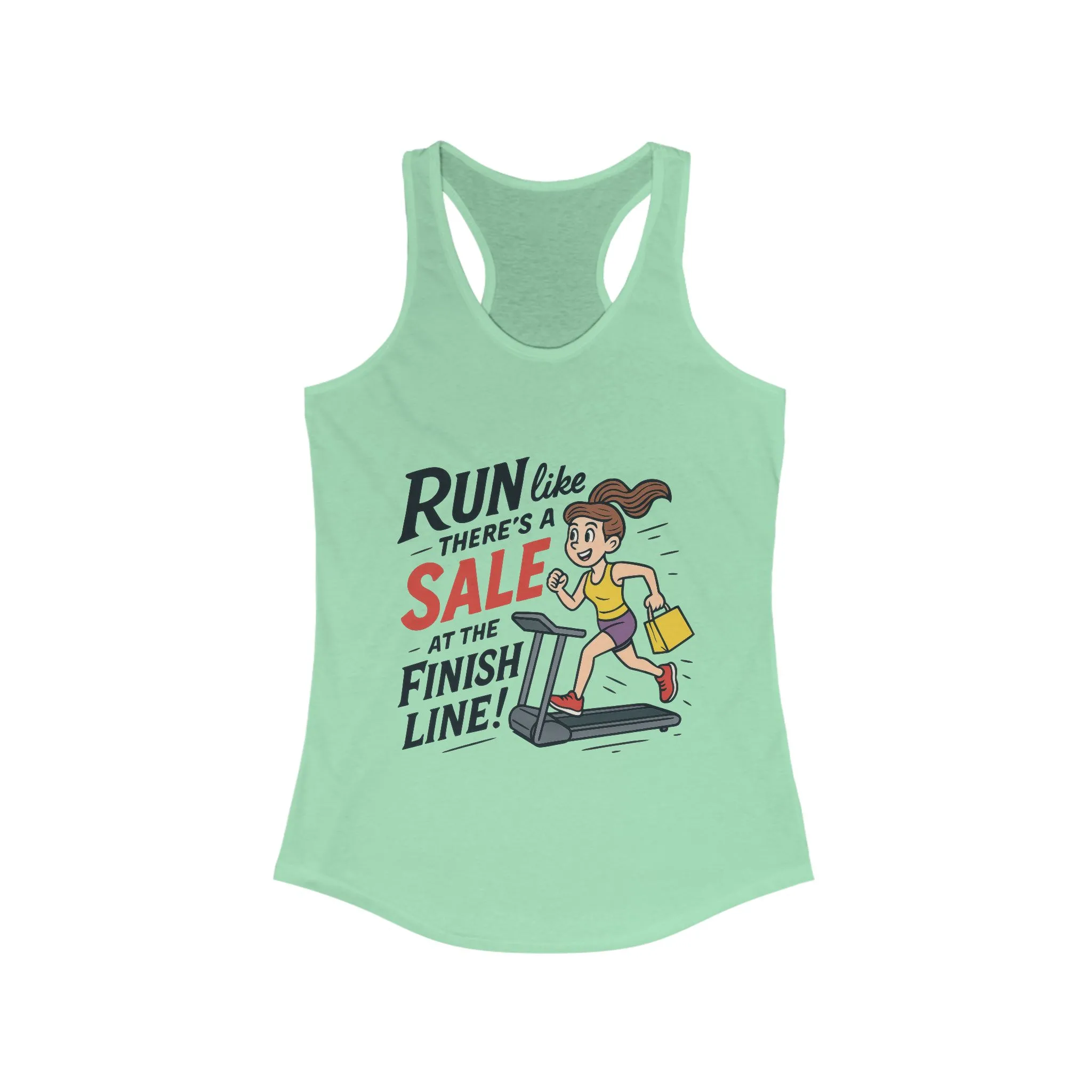Motivational Fitness Tank Top, Workout Shirt, Gym Tank, Funny Exercise Top, Funny Shopping and Running Tee, Treadmill Runner Shirt for Her - Image 9