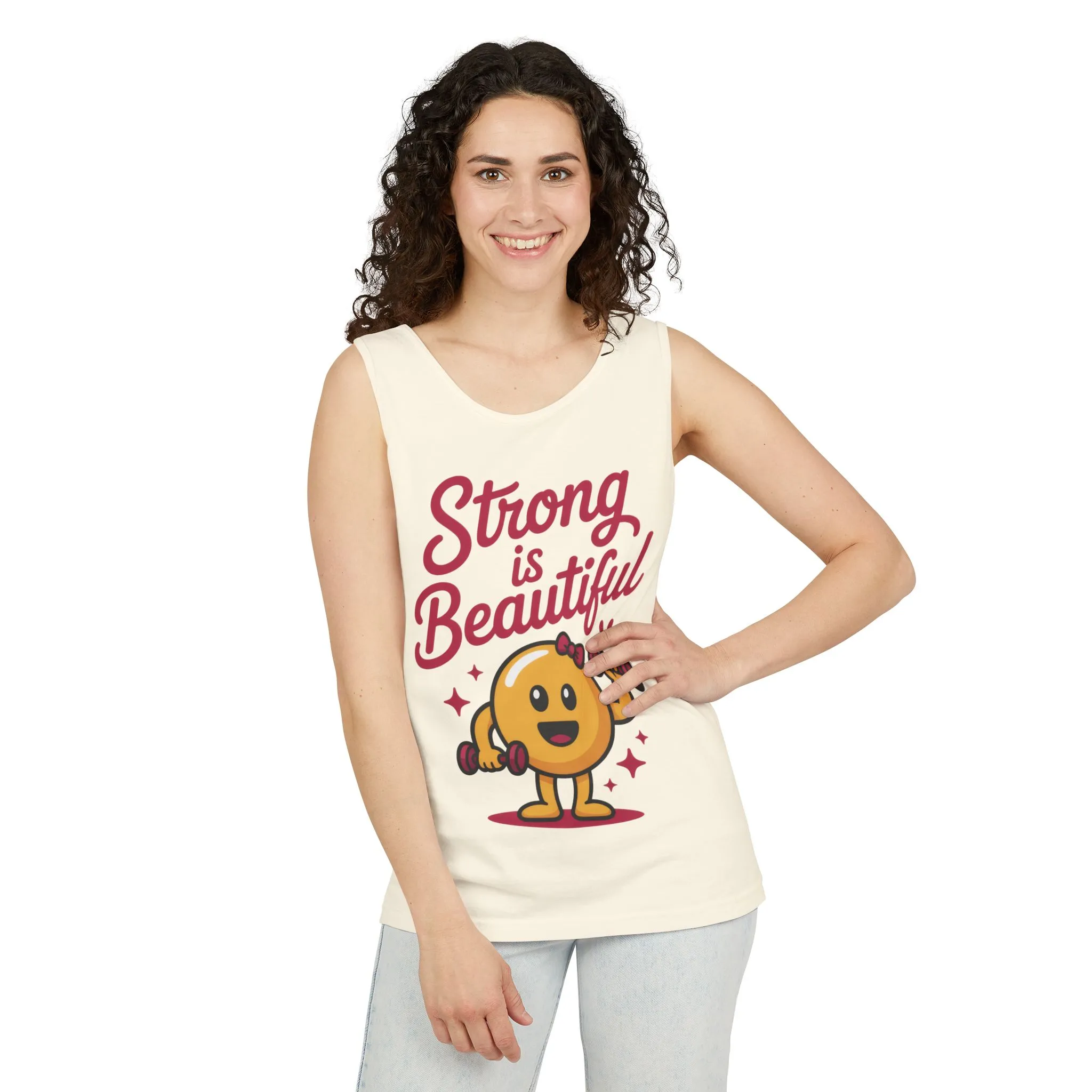Strong is Beautiful Womens Tank Top, Cute Fitness and Gym Motivation Shirt, Workout Shirt, Exercise Top, Gift for Her, SummerActivewear - Image 6