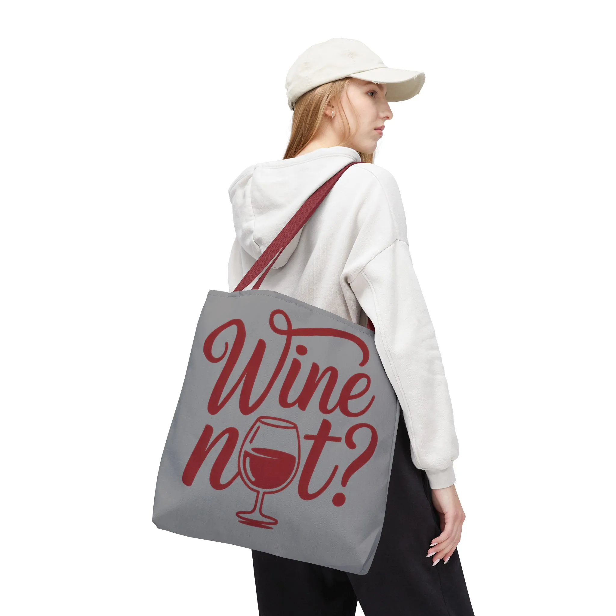 Wine Not? Tote Bag - Fun Wine Lover's Accessory for Parties, Gift for Wine Enthusiasts, Perfect for Grocery or Beach Outings, AOP Design - Image 5
