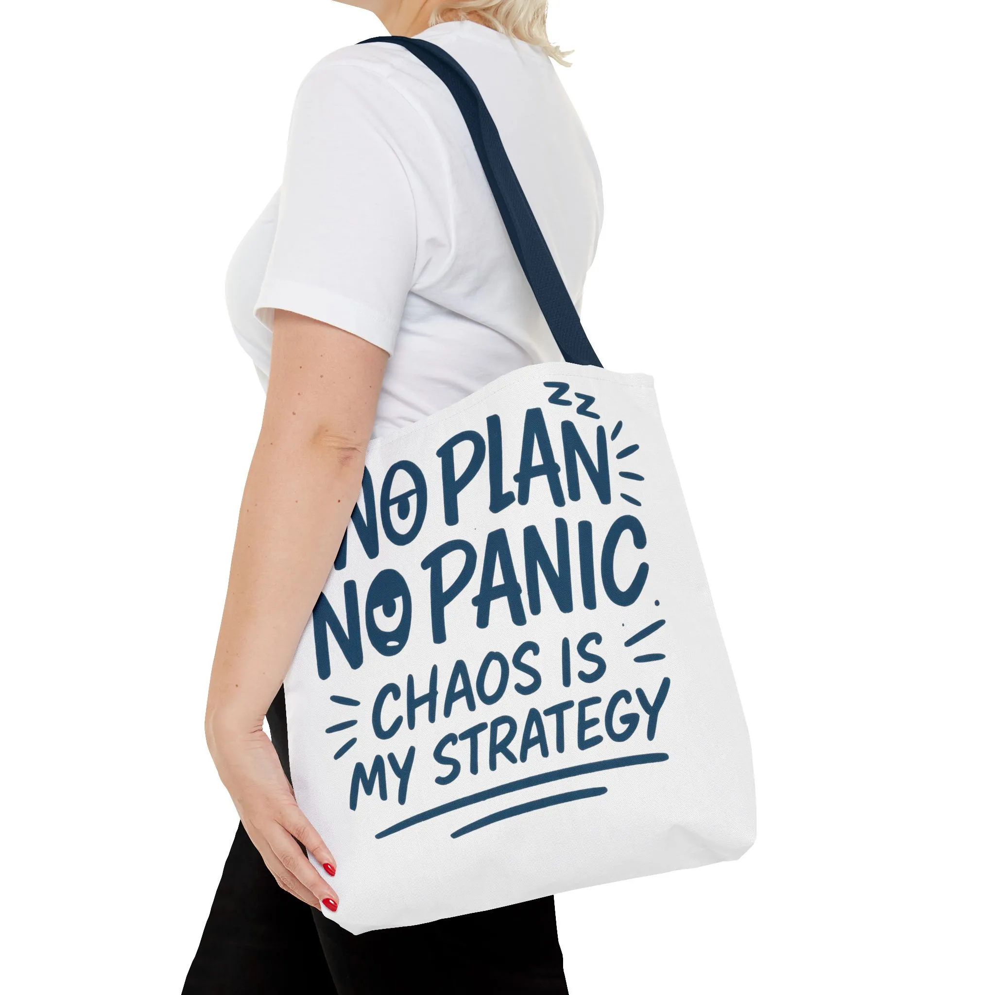 Funny Quote Tote Bag, Reusable Grocery Bag, Gift for Students, Beach Tote, Everyday Tote, Chaos Strategy Bag, Unique Shopping Bag - Image 29