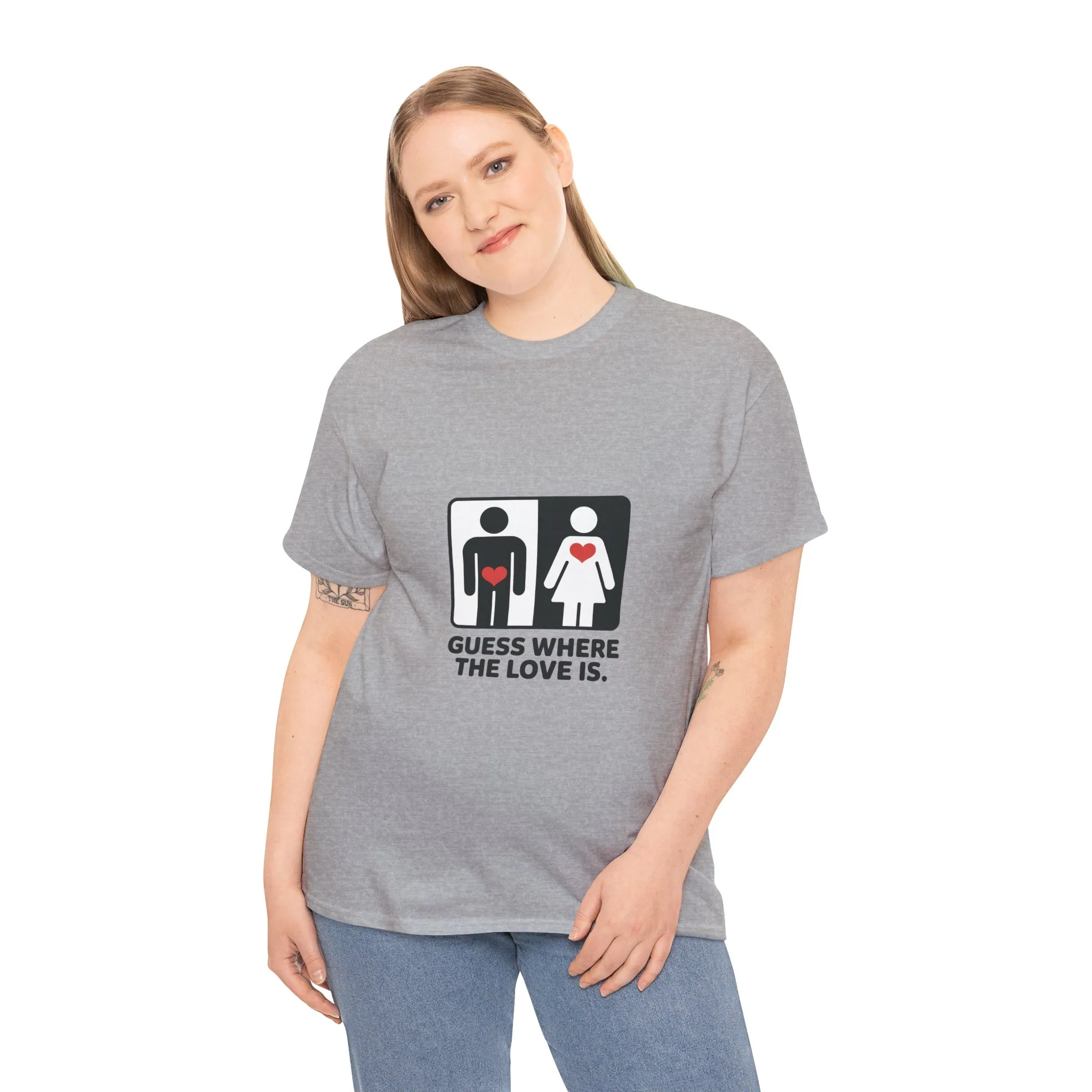 Funny Love Location Women's T-Shirt, Bold Graphic Humorous Relationship Tee, Gift for Couples, Valentine's Day Gift, Love joke tee - Image 9