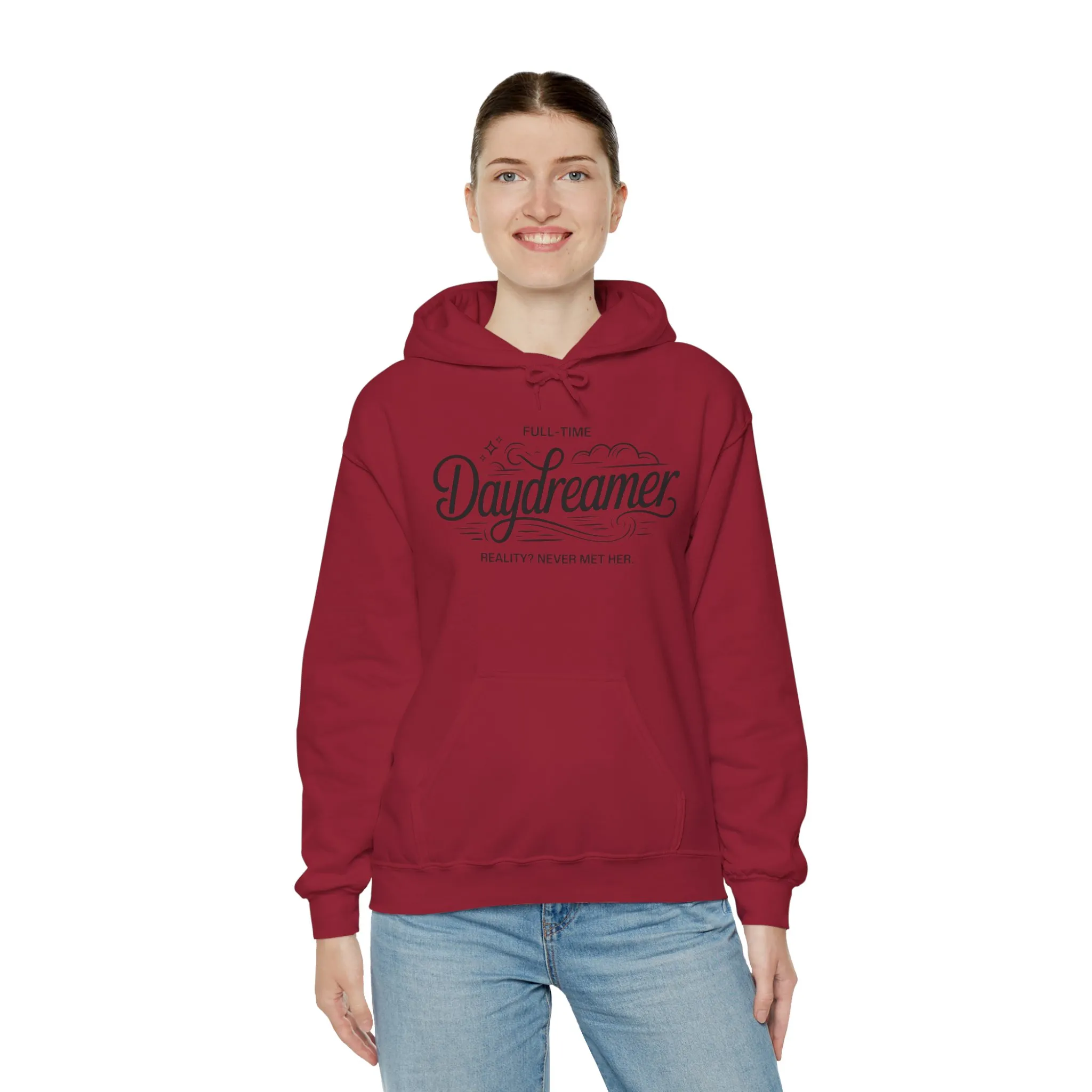 Womens Hooded Sweatshirt, Daydreamer Hoodie, Funny Full-Time Dreamer Graphic Sweatshirt, Reality Never Met Her Cozy Quote Hoodie - Image 40