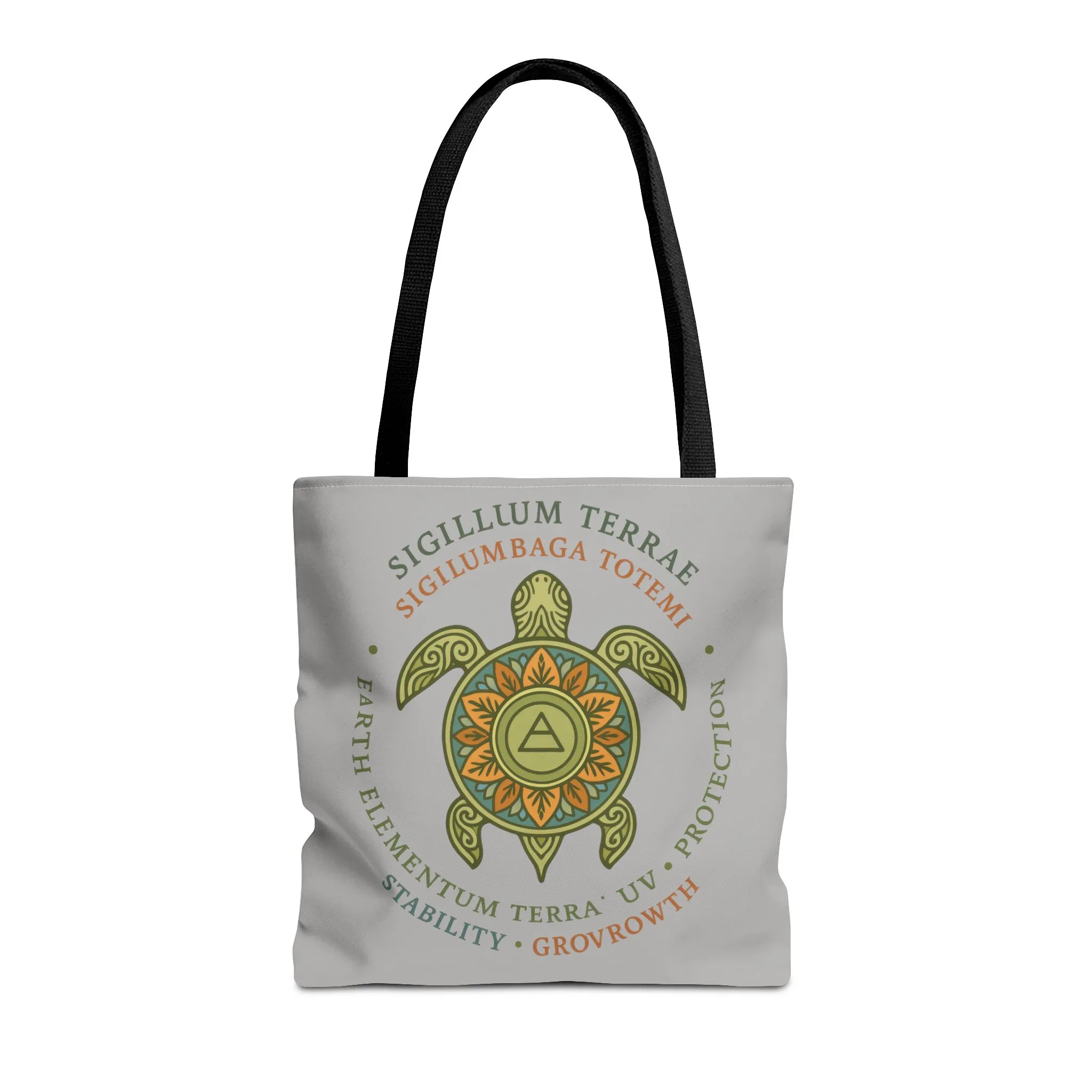 Spiritual Symbol Tote Bag, Eco-Friendly Shopping Bag, Gift for Yogis, Bohemian Style, Sigillum Terrae Design, Beach Bag, Large Canvas Bag - Image 11