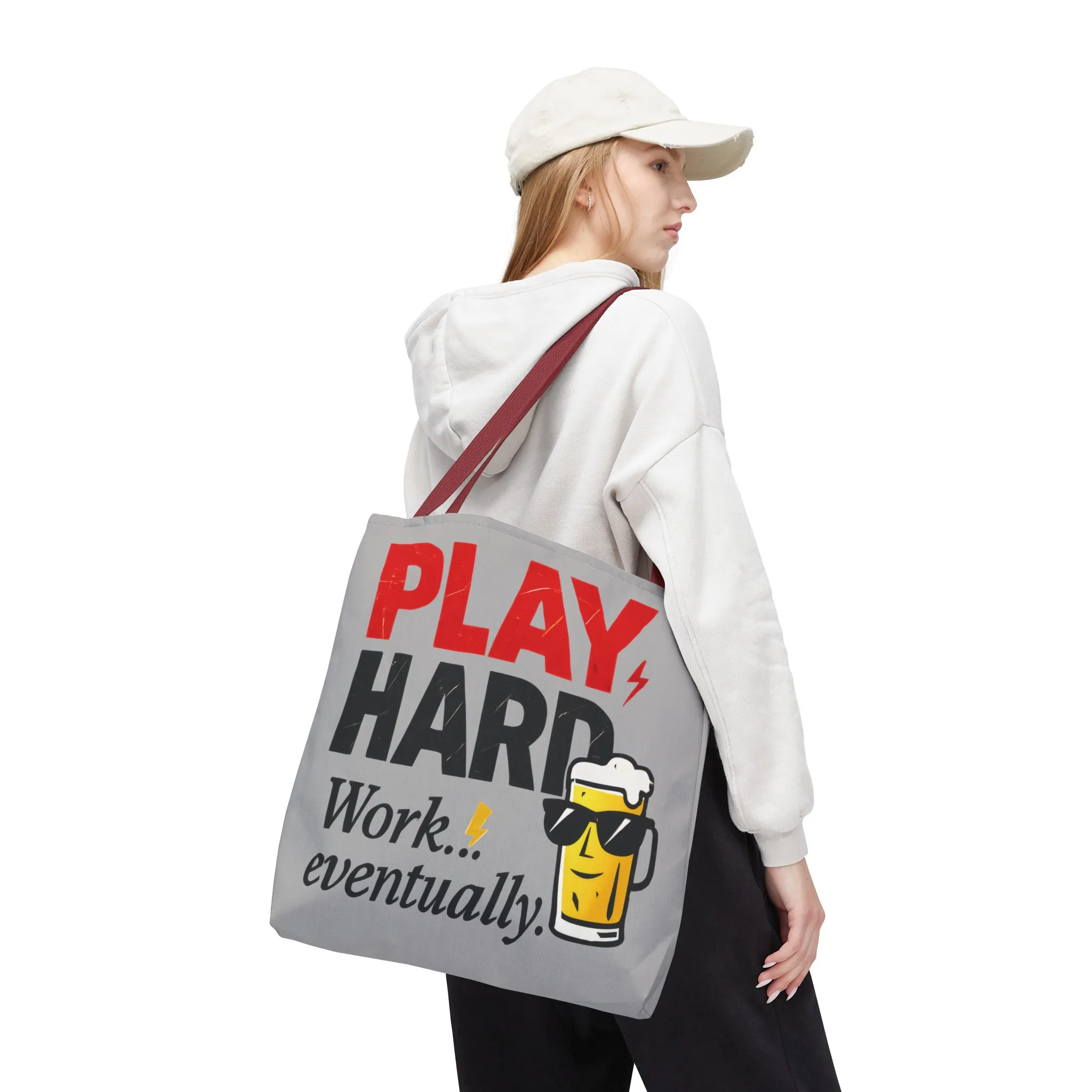 Play Hard Tote Bag - Fun, Stylish, Tote for Work & Play, Summer, Gift, Beach Bag, Everyday Carry, Beach Weekender Bag, large canvas bag - Image 30