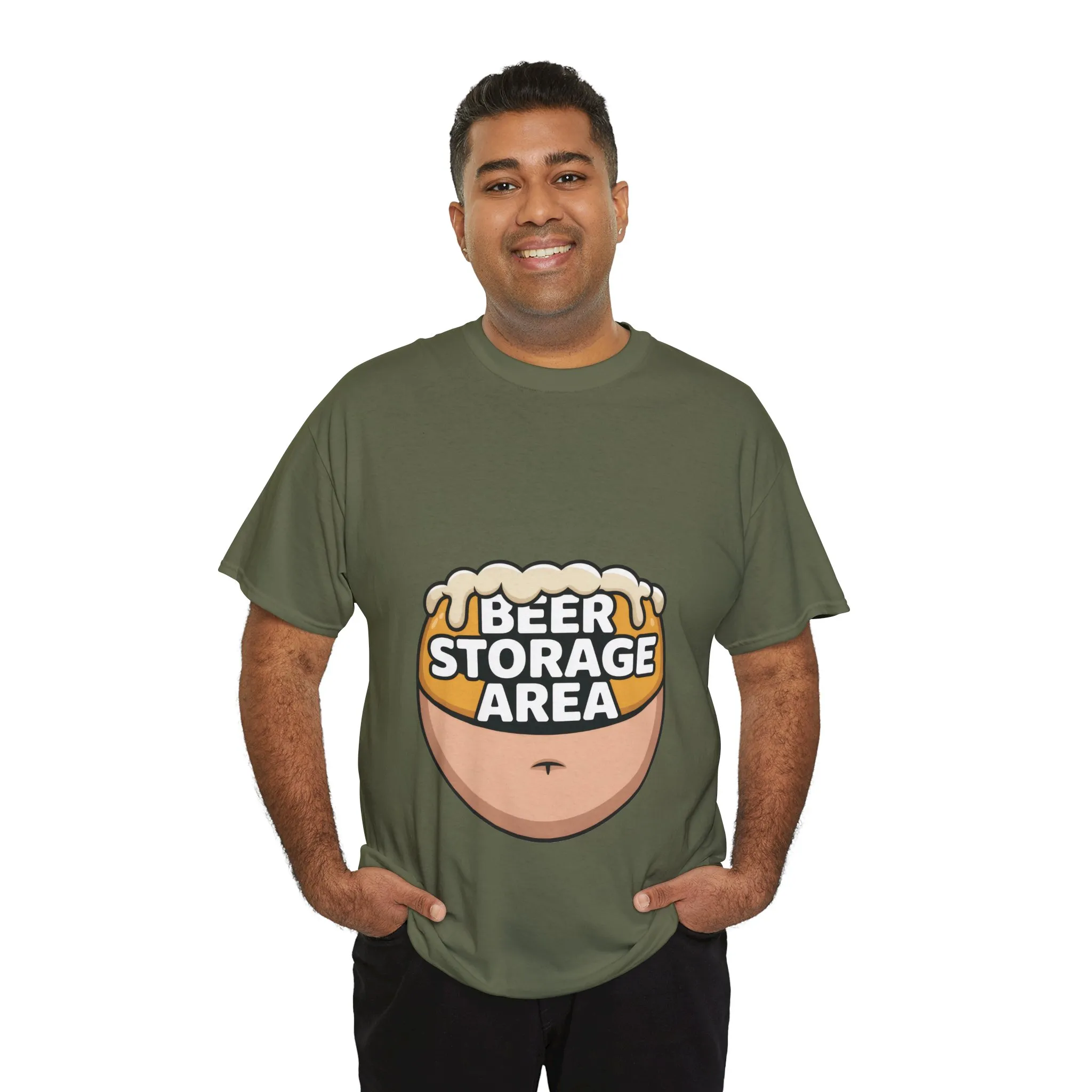 Funny Beer Belly T-Shirt, Beer Storage Area Graphic Tee for Men, Dad Bod Humor Shirt, Beer Lovers Gift, Drinking Gift, Party Apparel - Image 12