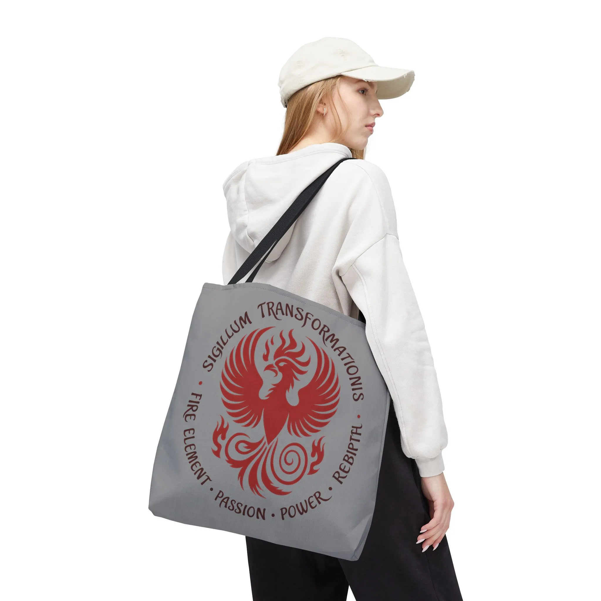 Phoenix Transformation Tote Bag, Canvas Shopper, Boho Beach Bag, Festival Accessory, Eco-Friendly Gift, Large Canvas Bag, Weekender Bag - Image 5