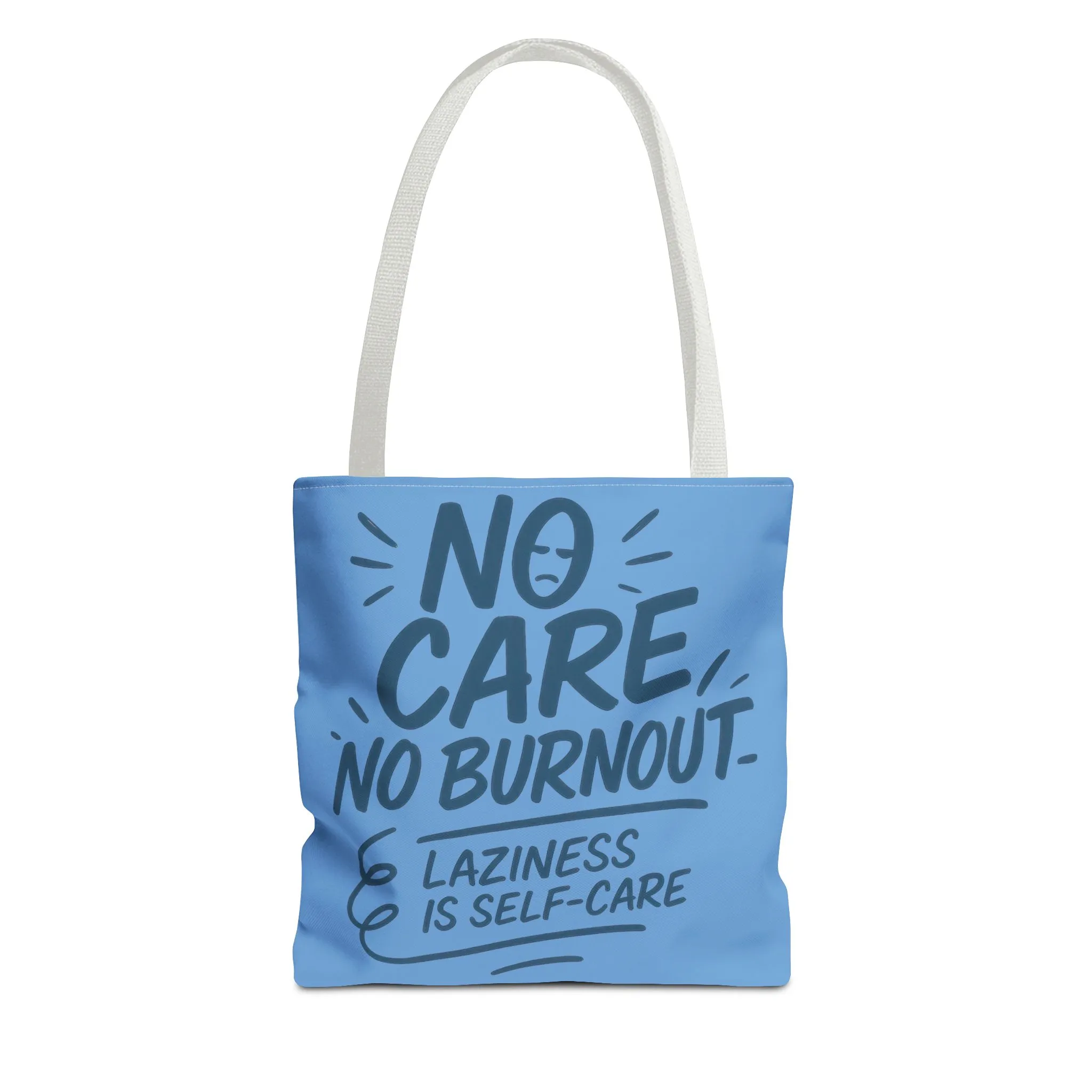 Laziness is Self-Care Funny Quote Bag, Oversized Reusable Canvas Shopping Tote, Sarcastic Self-Care Gift, Weekend Getaway, Everyday Use - Image 6