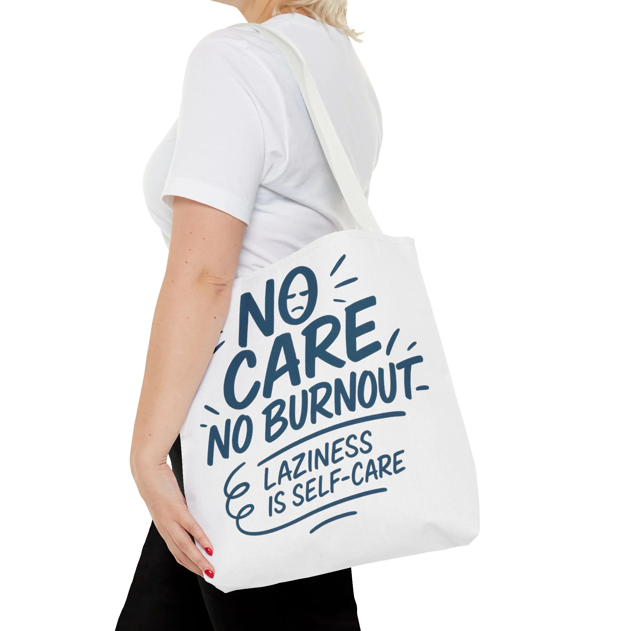 Laziness is Self-Care Funny Quote Bag, Oversized Reusable Canvas Shopping Tote, Sarcastic Self-Care Gift, Weekend Getaway, Everyday Use - Image 14
