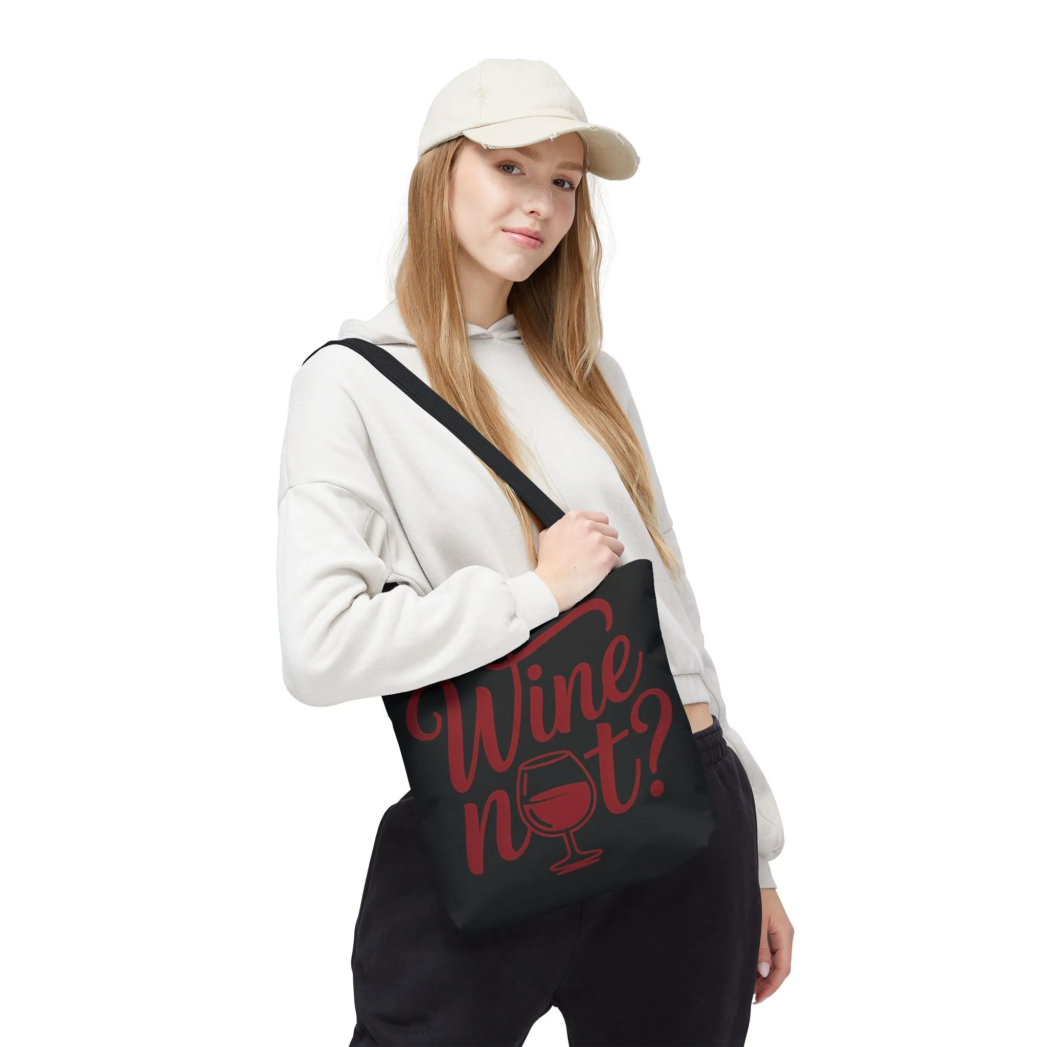 Wine Not? Tote Bag - Fun Wine Lover's Accessory for Parties, Gift for Wine Enthusiasts, Perfect for Grocery or Beach Outings, AOP Design - Image 25