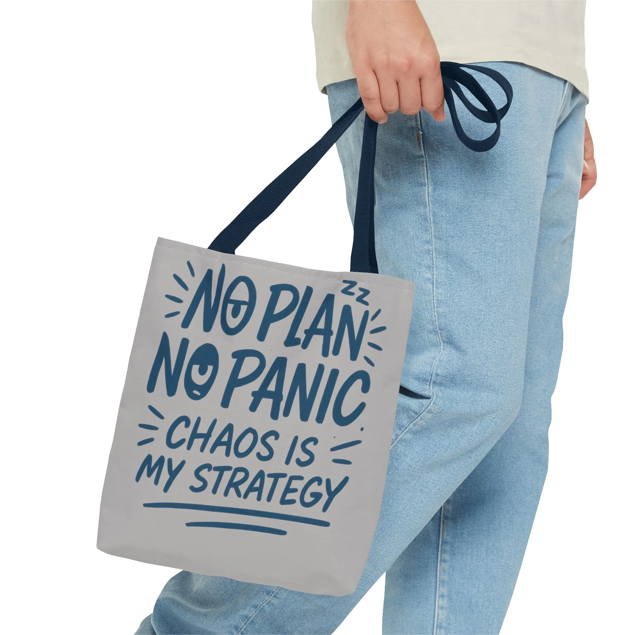 Funny Quote Tote Bag, Reusable Grocery Bag, Gift for Students, Beach Tote, Everyday Tote, Chaos Strategy Bag, Unique Shopping Bag - Image 23