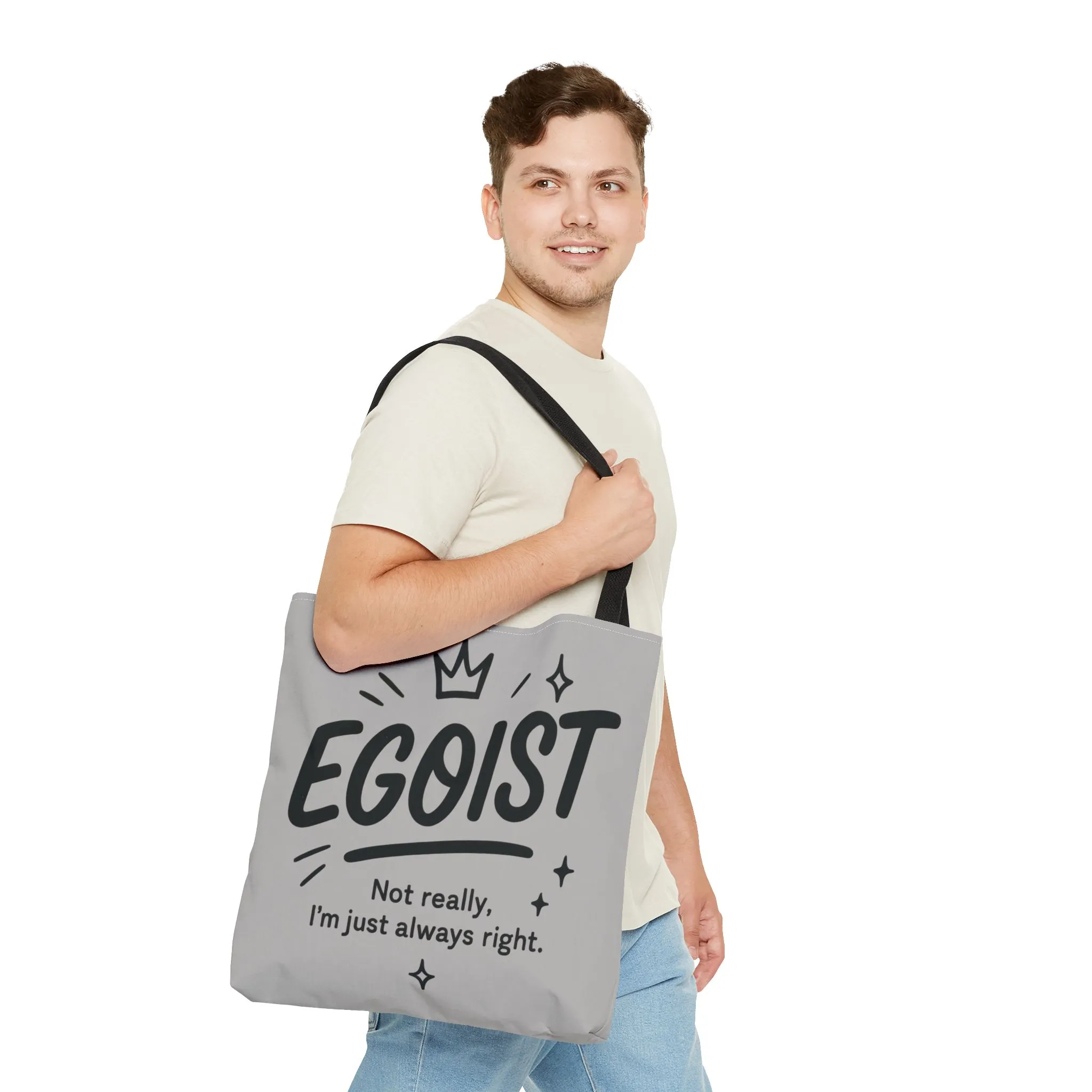Egoist Tote Bag - Fun, Stylish Shopping Bag, Gift for Friends, Everyday Use, Quote Bag, Casual Chic Essential, Beach Tote - Image 3