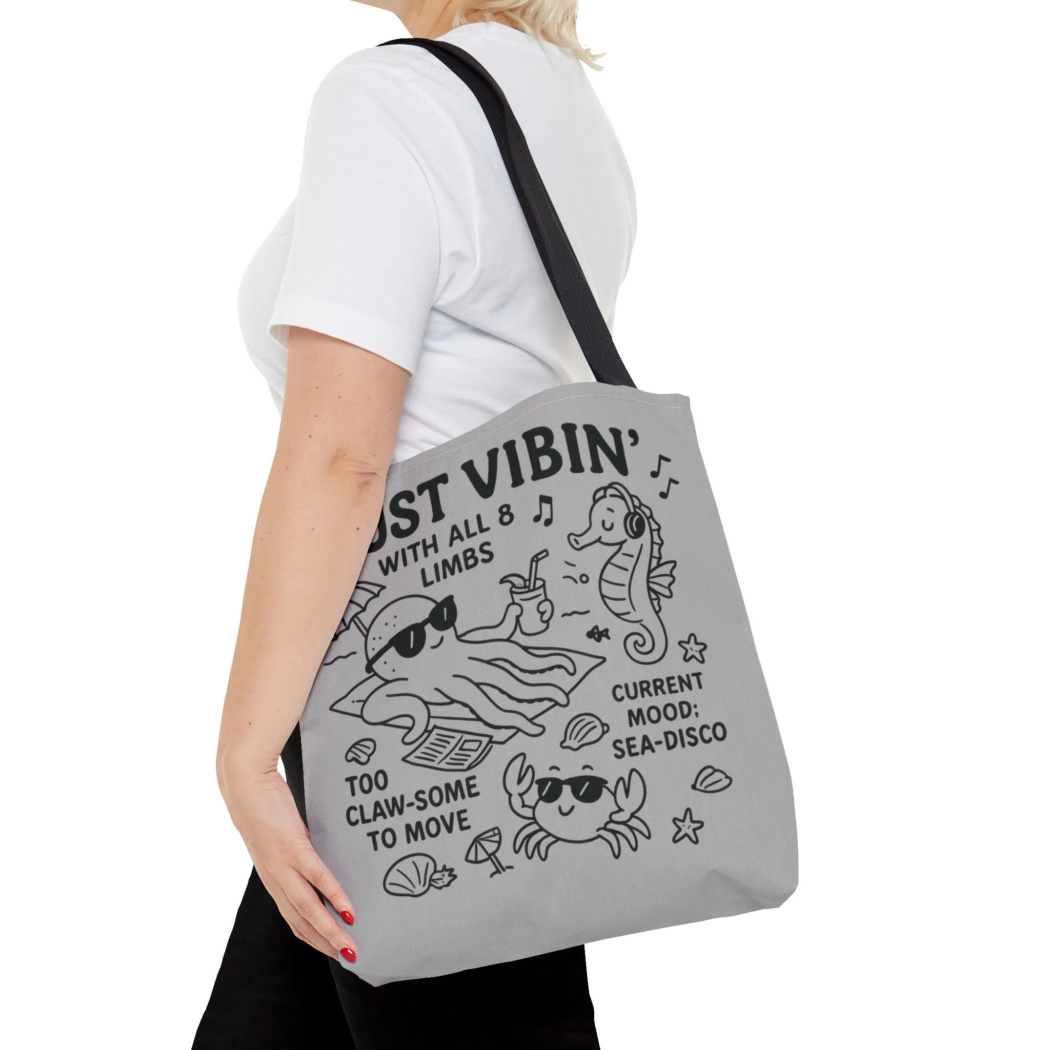 Fun Sea-Themed Tote Bag, Beach Accessories, Summer Vibes, Gift for Ocean Lovers, Reusable Shopping Bag, Cute Beach Tote - Image 14