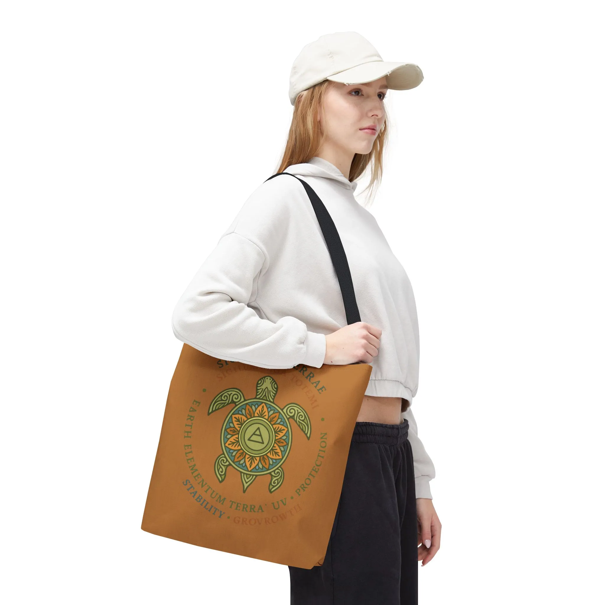 Spiritual Symbol Tote Bag, Eco-Friendly Shopping Bag, Meditation Pouch, Gift for Yogis, Bohemian Style, Sigillum Terrae Design - Image 15