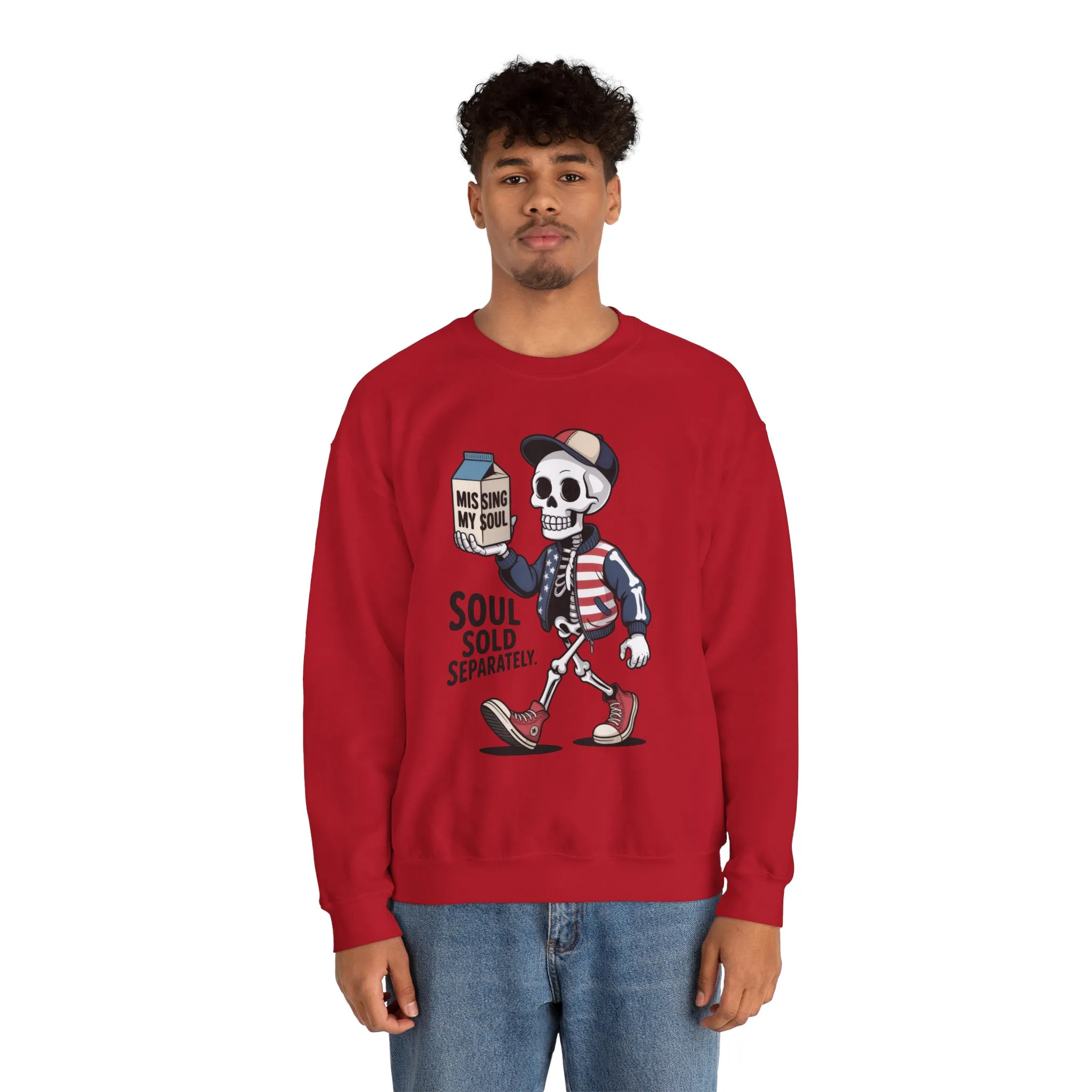 Skeleton Graphic Sweatshirt, Soul Sold Separately Pullover, Funny Gothic Streetwear, Missing My Soul Skull Hoodie Alternative - Image 26