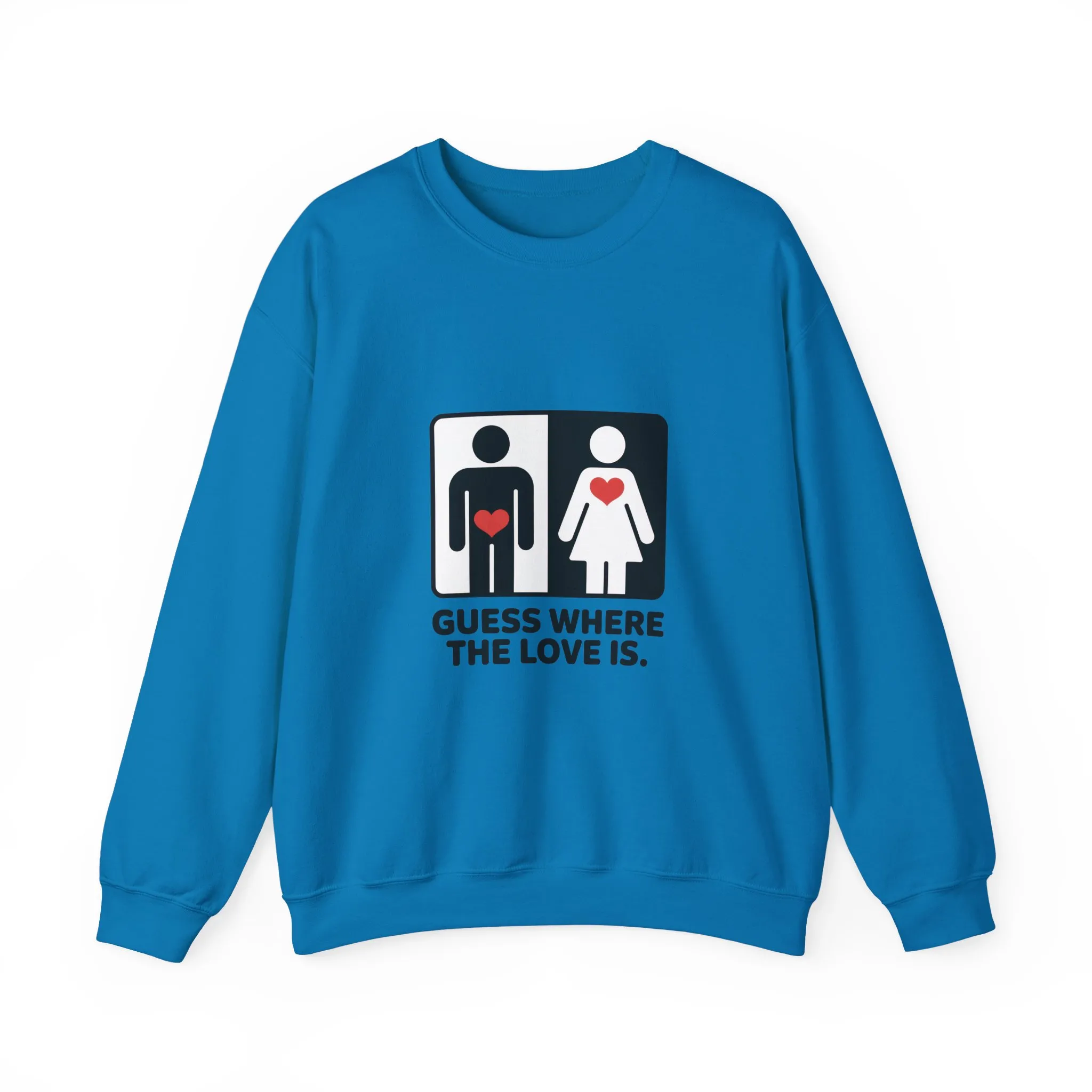 GuesWhere the Love Is Womens Sweatshirt, Couples Gift, Valentines Day Apparel, Matching Sweatshirt, Relationship Sweatshirt, Love Joke Graphic - Image 34