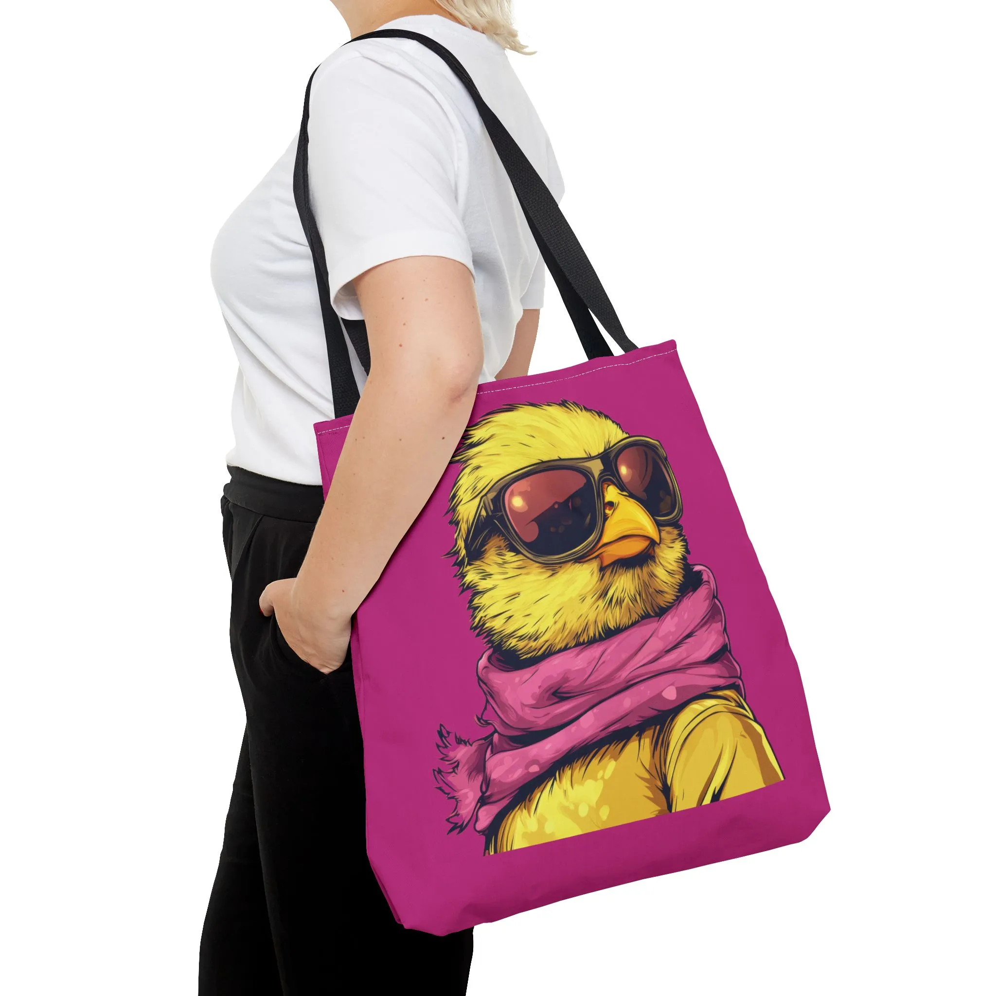 Chic Bird Tote Bag, Trendy Shopping Tote, Eco-friendly Bag, Gift for Animal Lovers, Summer Accessory, Beach Weekender Bag, Large Canvas Bag - Image 4