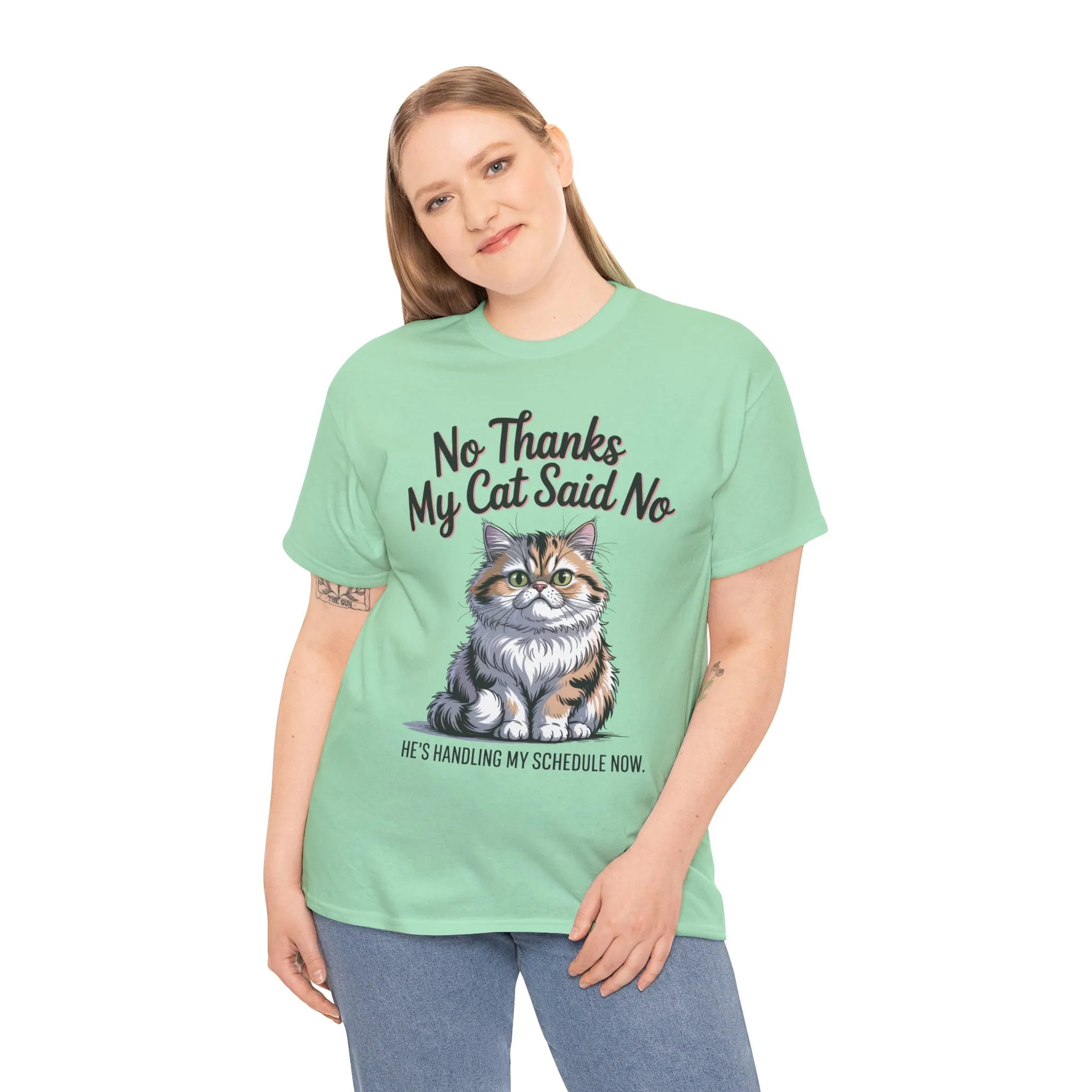 Funny Cat Quote Tee, Womens Heavy Cotton T-Shirt, Pet Lover Gift, Cute Cat Apparel, Cat Mom Tee, Quirky Animal Shirt, Humor - Image 30