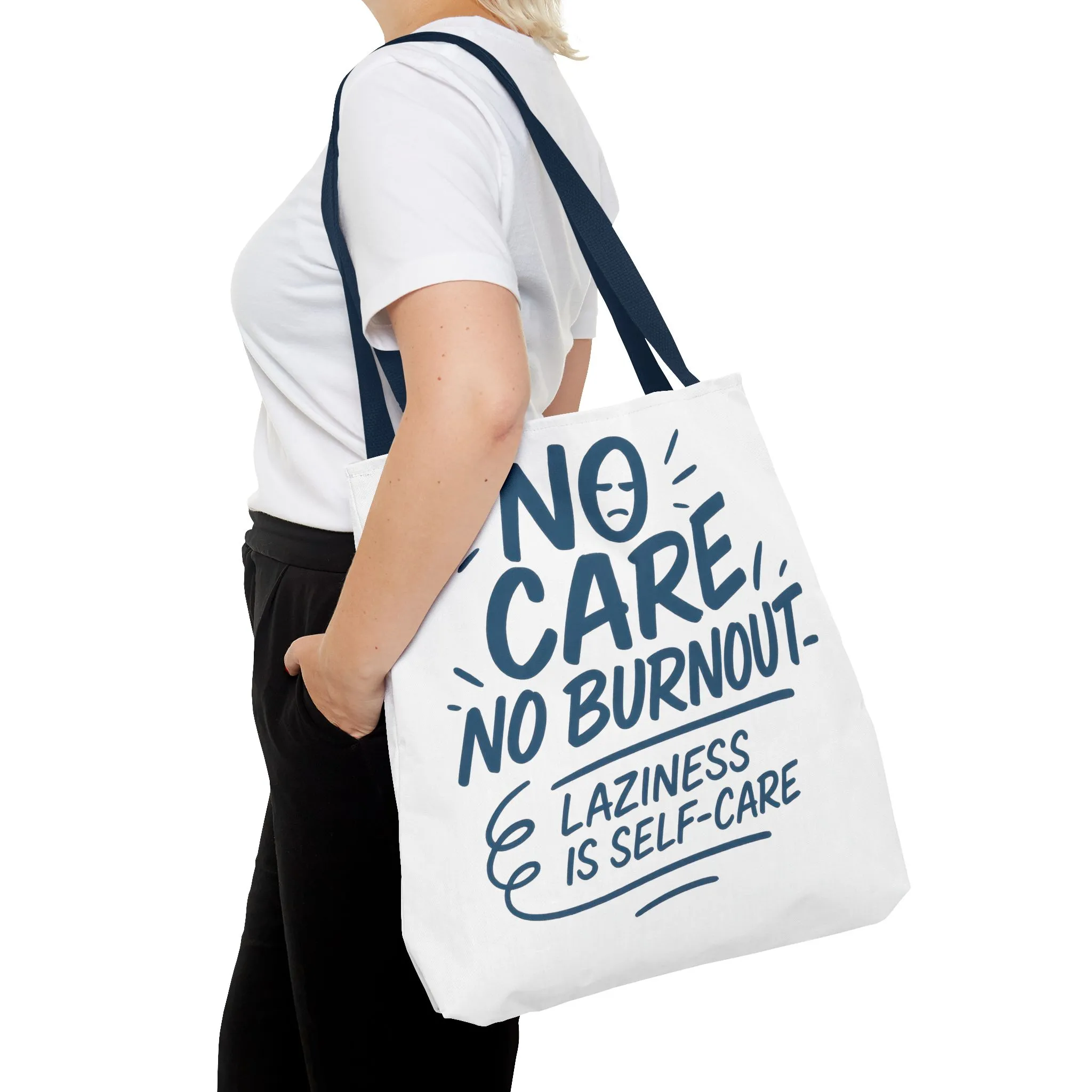 Laziness is Self-Care Funny Quote Bag, Oversized Reusable Canvas Shopping Tote, Sarcastic Self-Care Gift, Weekend Getaway, Everyday Use - Image 24