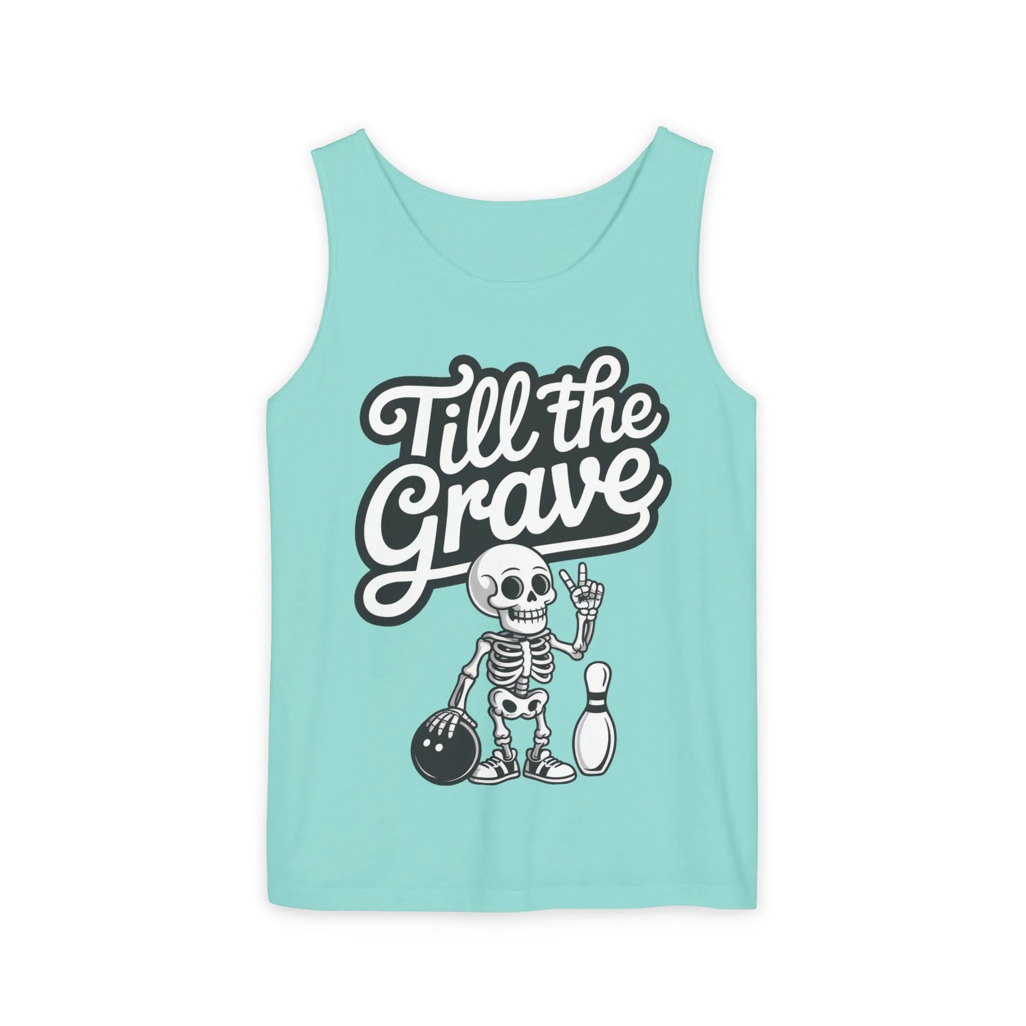 Funny Skeleton Bowling Tank Top, Halloween Apparel, Casual Summer Style, Cool Bowler Skull Workout Top, Strike Till the End - Image 21