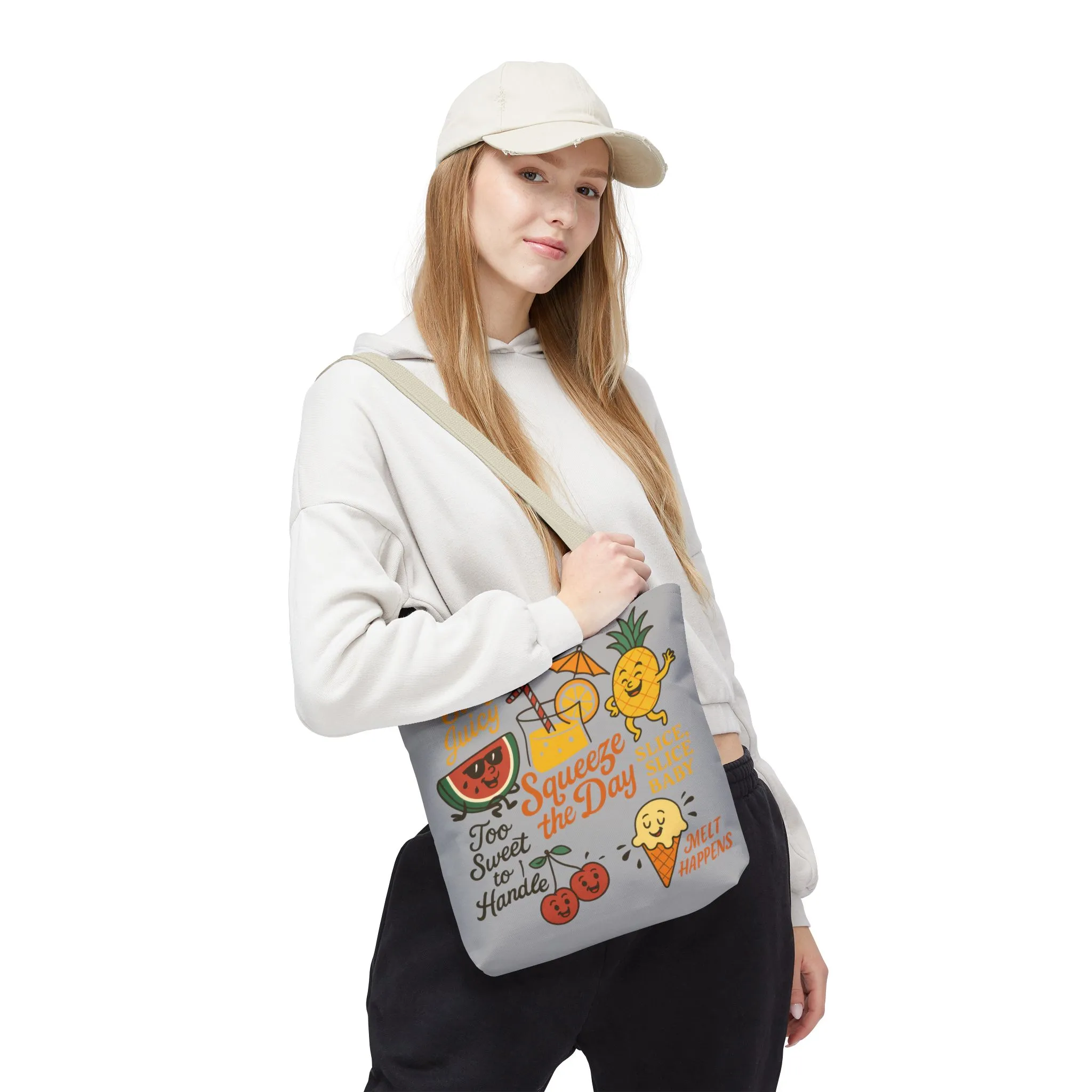 Juicy Summer Tote Bag, Fun Beach Carryall, Perfect for Grocery Shopping, Reusable Market Tote, Cute Gift for Fruit Lovers, Large Tote Bag - Image 10