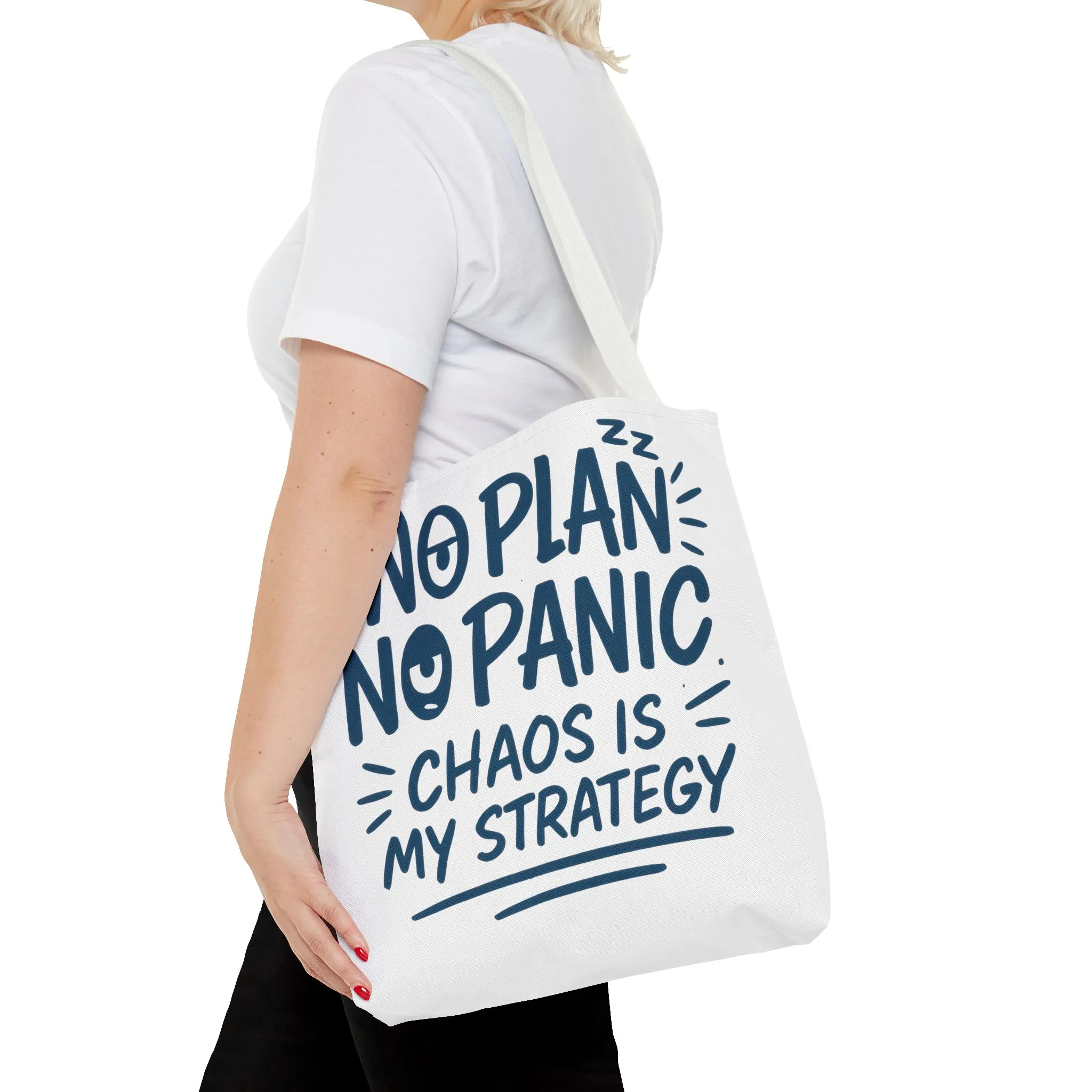 Funny Quote Tote Bag, Reusable Grocery Bag, Gift for Students, Beach Tote, Everyday Tote, Chaos Strategy Bag, Unique Shopping Bag - Image 39