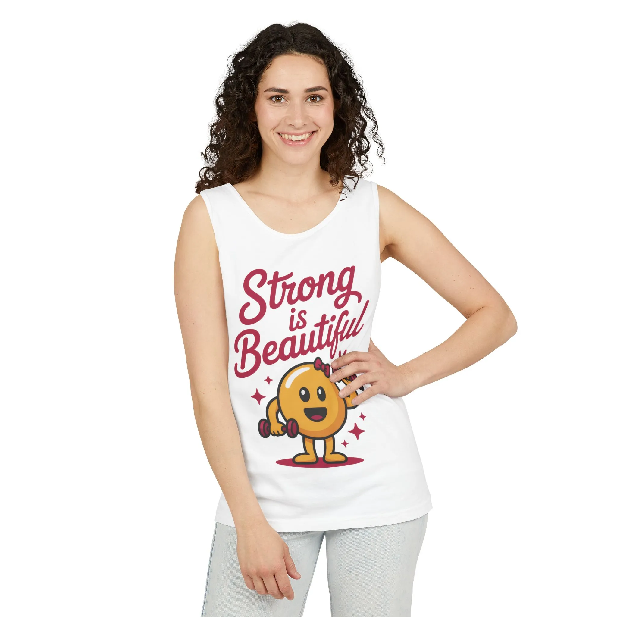 Strong is Beautiful Womens Tank Top, Cute Fitness and Gym Motivation Shirt, Workout Shirt, Exercise Top, Gift for Her, SummerActivewear - Image 4