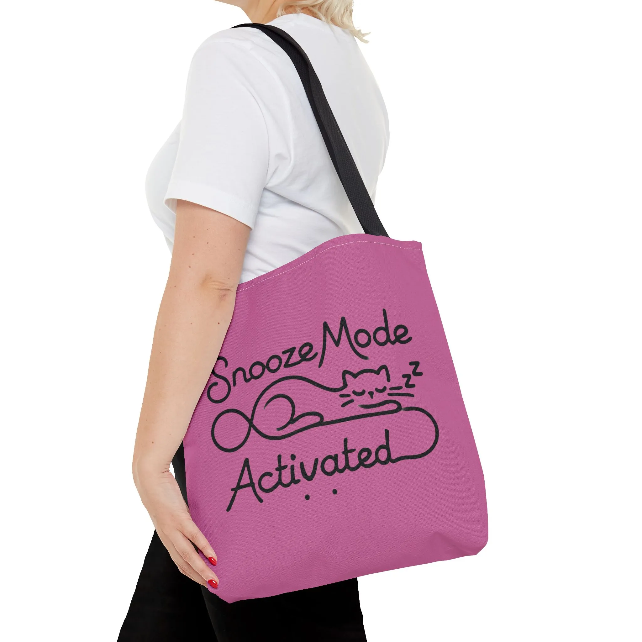 Sleepy Cat Tote Bag - Snooze Mode Activated, Cute Cat Lover Gift, Lounge Essential, Beach, Grocery, Everyday Use, Beach Weekender Bag - Image 14