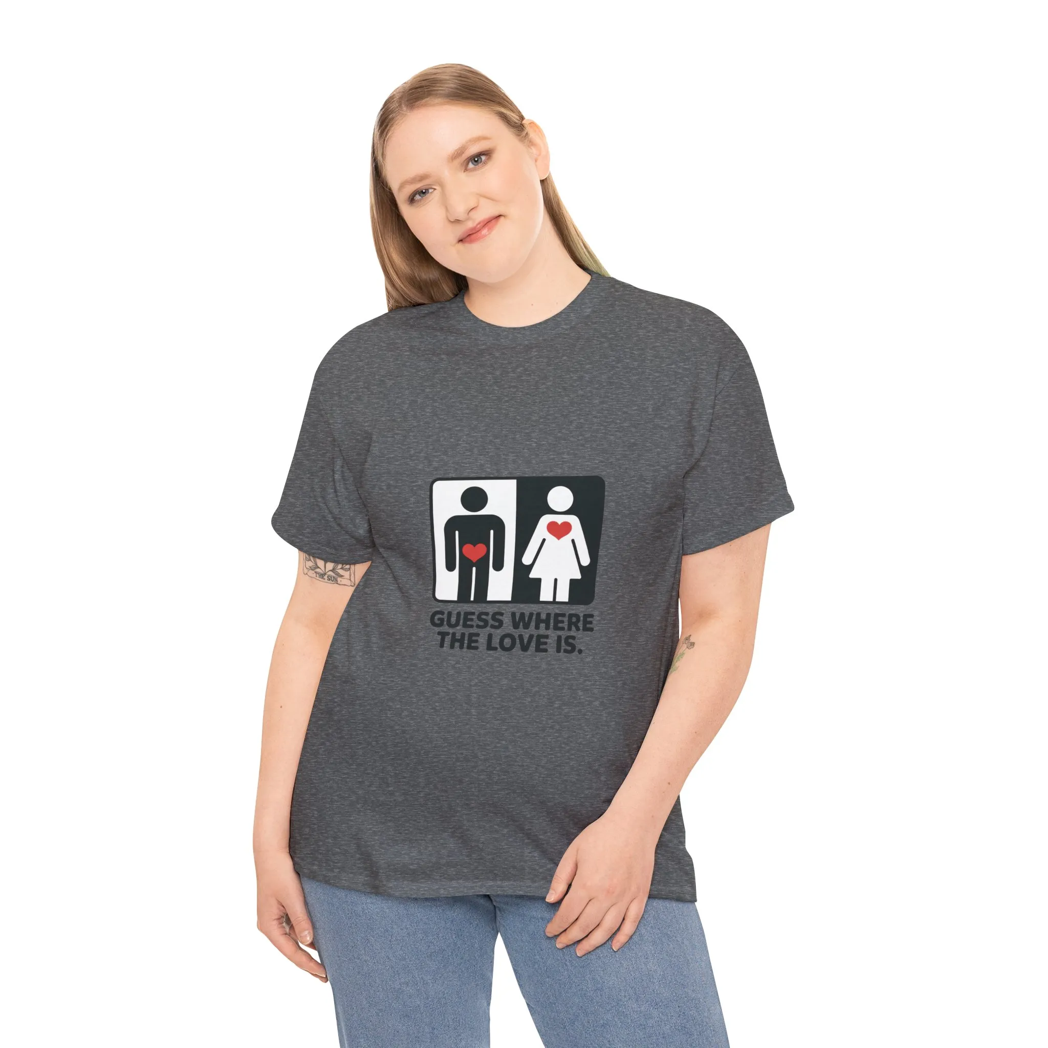 Funny Love Location Women's T-Shirt, Bold Graphic Humorous Relationship Tee, Gift for Couples, Valentine's Day Gift, Love joke tee - Image 12