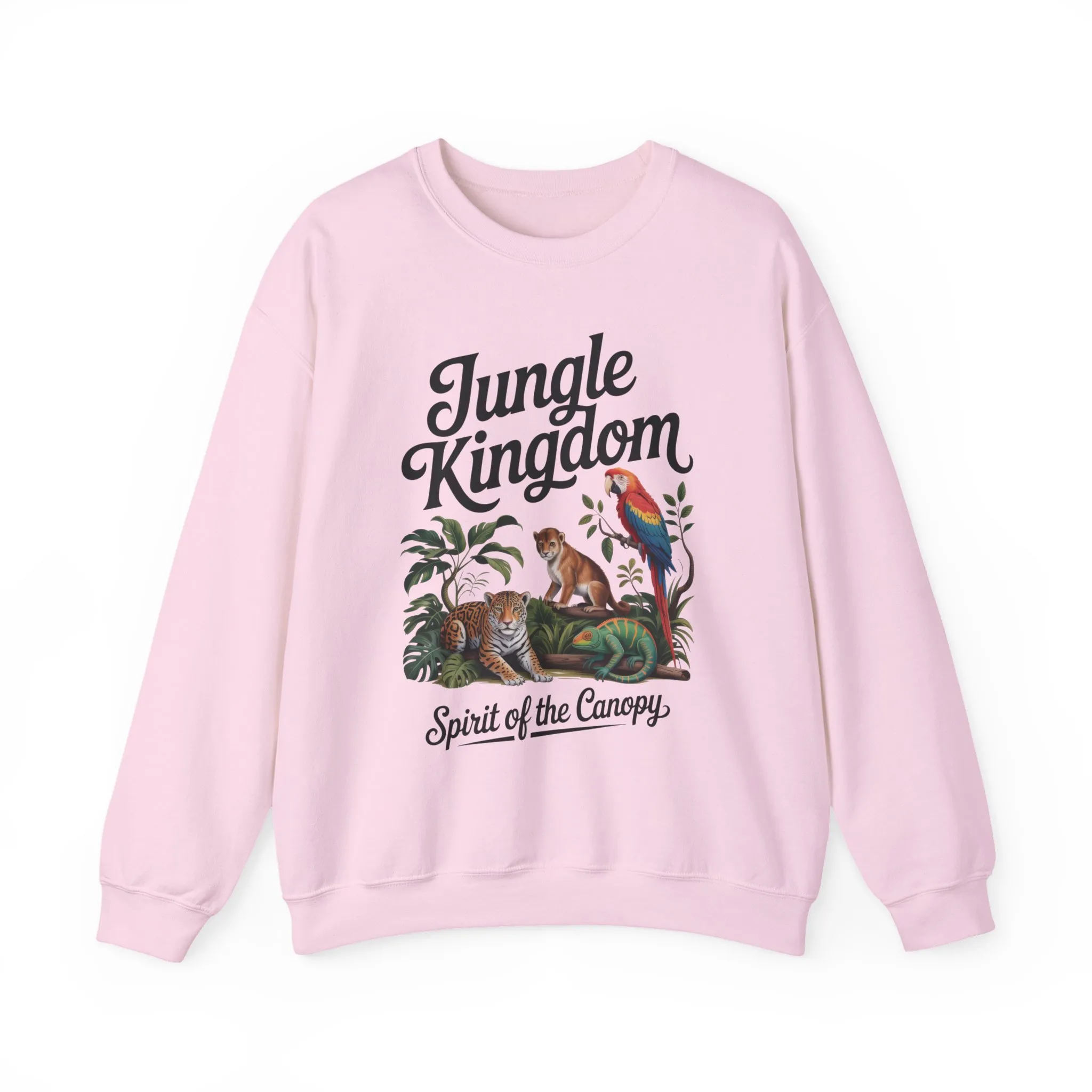 Jungle Kingdom Womens Sweatshirt, Cozy Jungle Crewneck, Nature Lover Gift, Wildlife Artwork, Eco-Conscious Apparel, Animal Enthusiast Clothing - Image 31