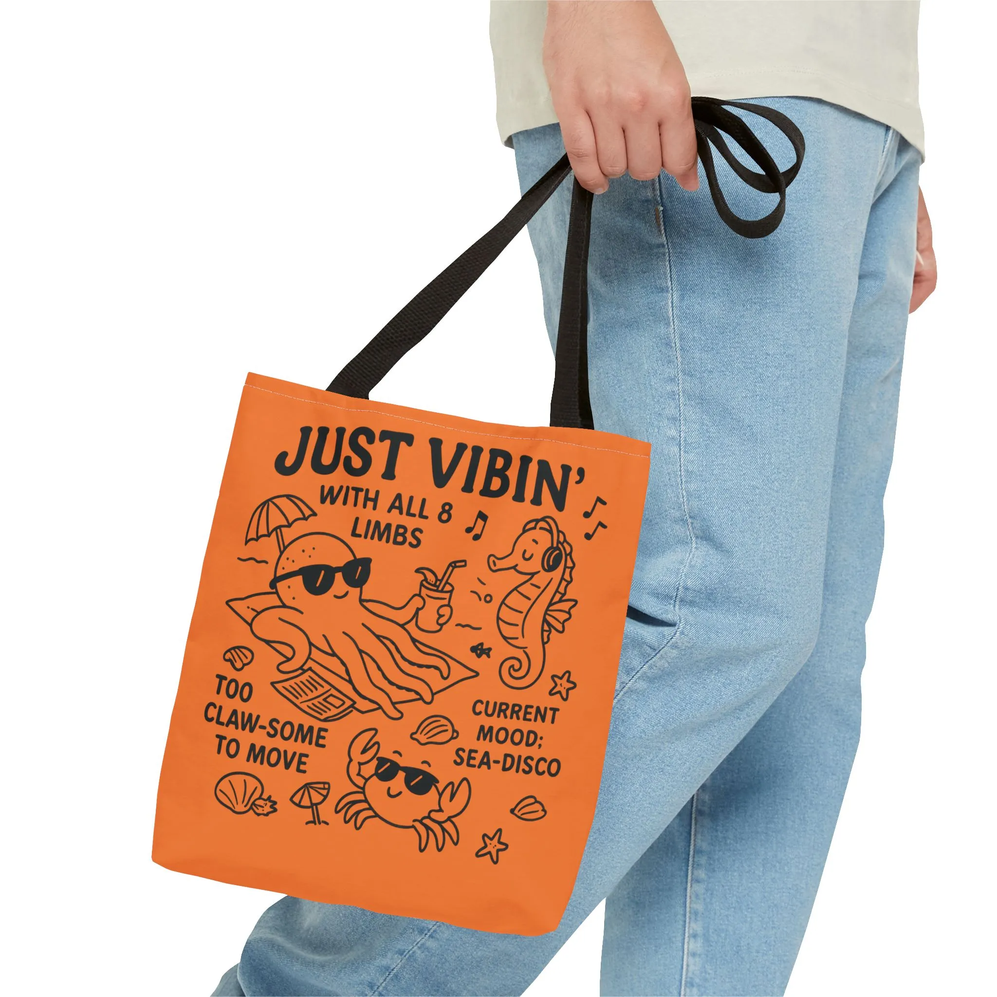 Fun Sea-Themed Tote Bag, Beach Accessories, Summer Vibes, Gift for Ocean Lovers, Reusable Shopping Bag, Cute Beach Tote - Image 8