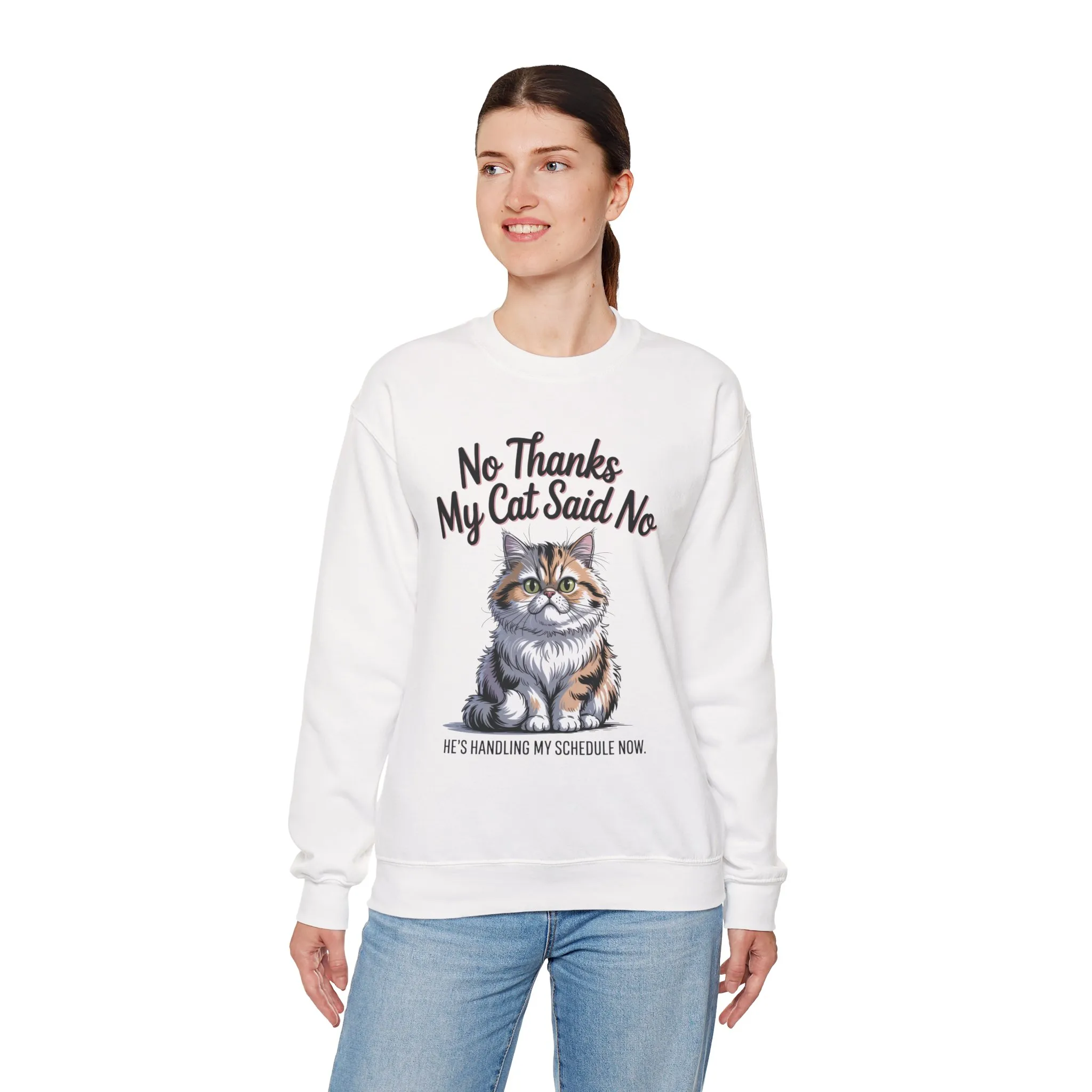 Funny Cat Crewneck Sweatshirt - Ideal Gift for Cat Lovers, Cozy Animal Sweater, Novelty Pet Lover Gift, Cute Cat-Themed Apparel, [...] - Image 6