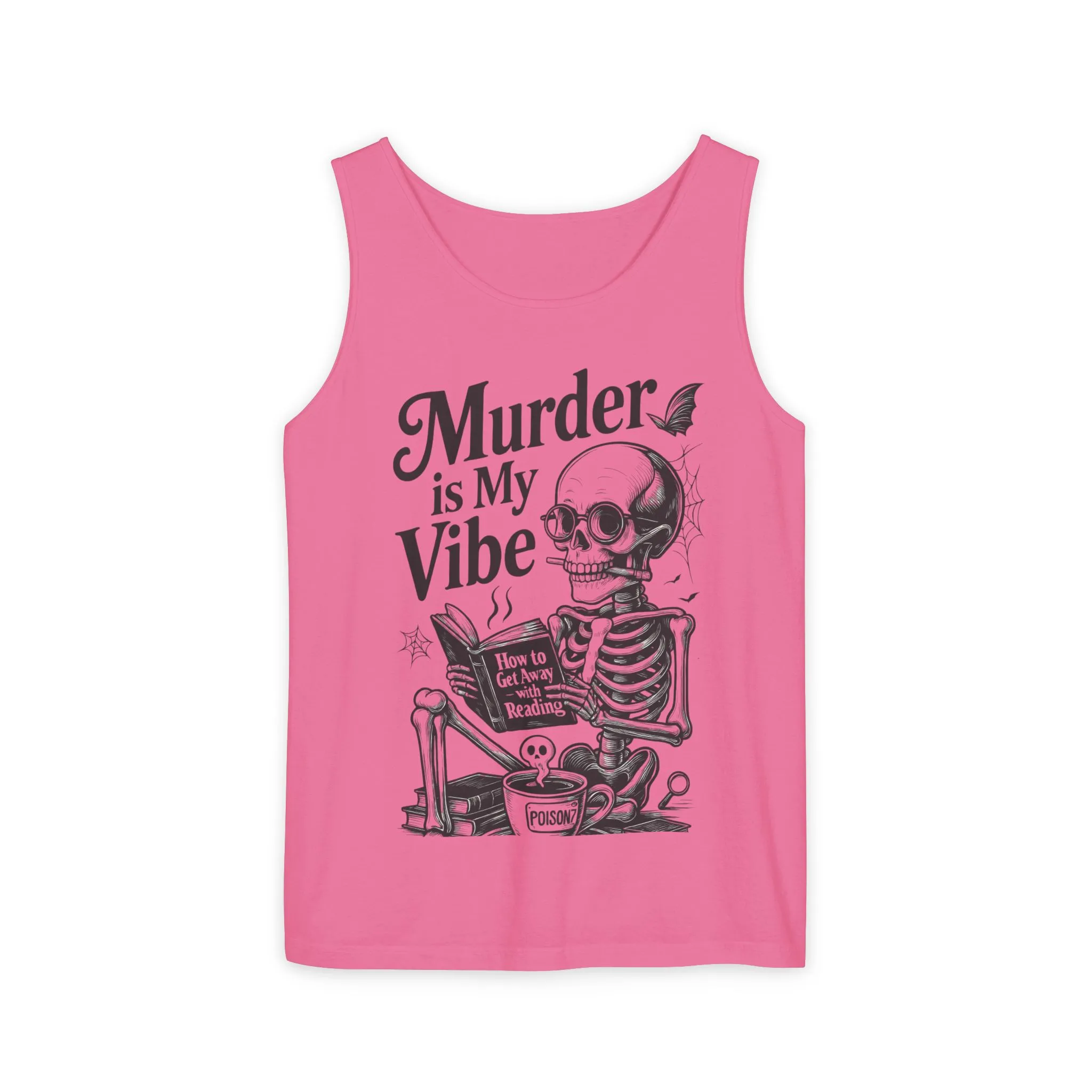 Murder Is My Vibe Tank Top, Womens Goth Tank, Halloween Clothing, Skeleton Graphic Tee, Cozy Casual Wear, Quirky Gift Idea - Image 29