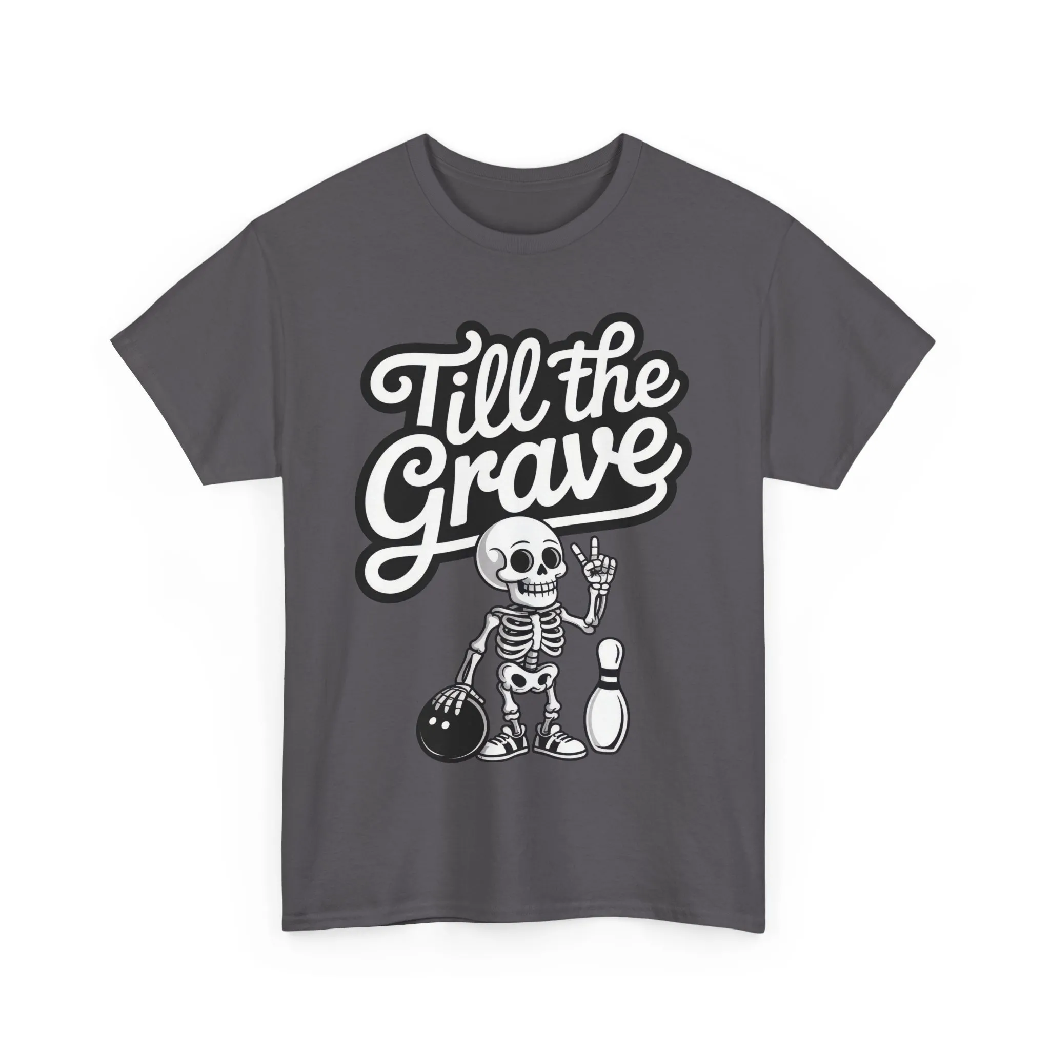 Skeleton Bowling Graphic Tee, Mens Heavy Cotton Tee, Funny Halloween Shirt, Gift for Bowlers, Retro Style Apparel, Casual Wear - Image 19