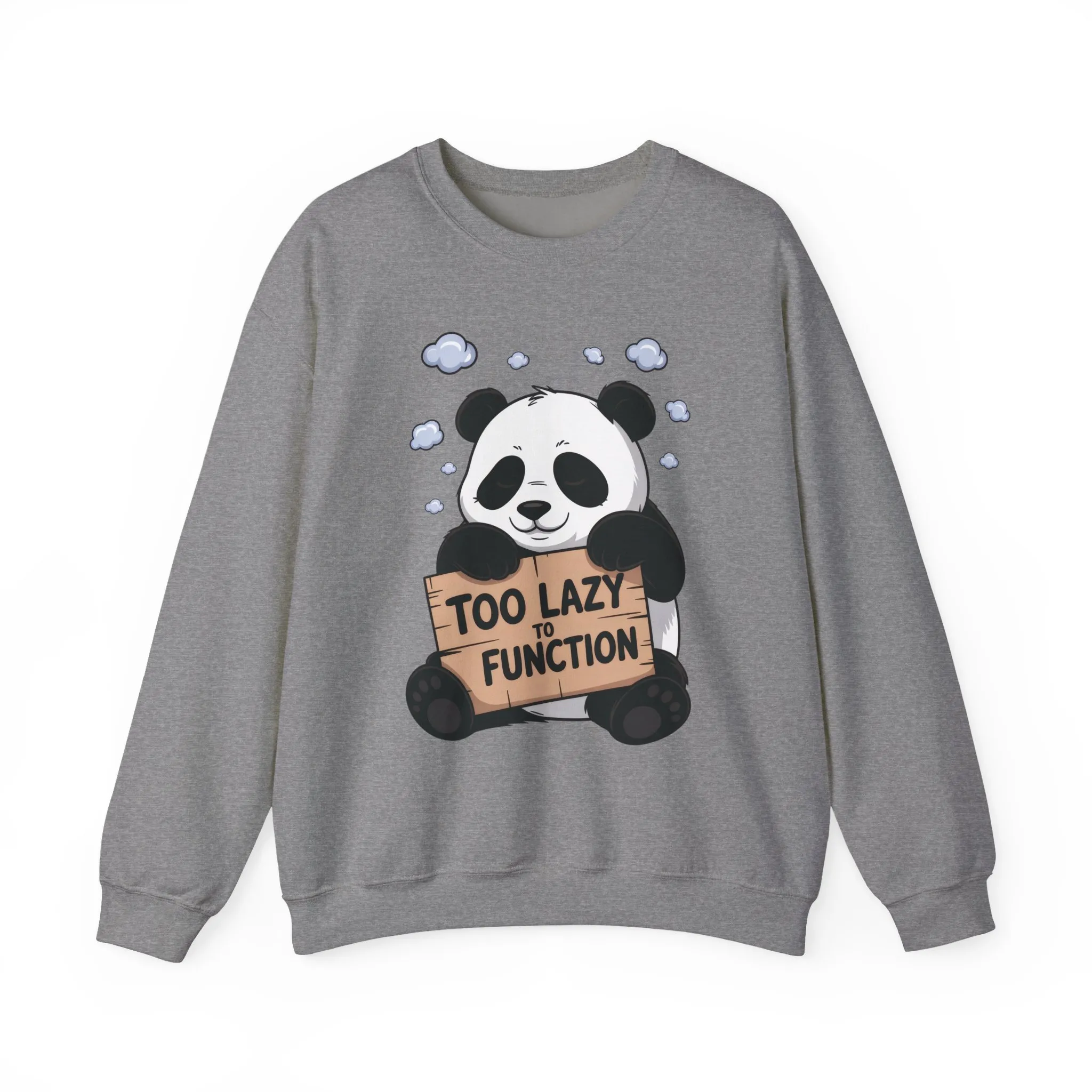 Panda Lazy Crewneck Sweatshirt - Funny Gift for Relaxation, Cute Animal Apparel for Cozy Days, Perfect for Fall and Winter - Image 13