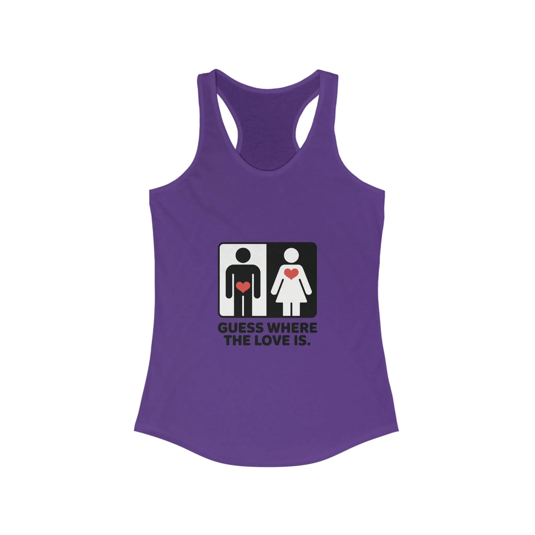 Guess Where the Love Is Womens Tank Top, Funny Shirt for Couples, Gift for Her, Matching Outfits, Love Joke Graphic Workout Tee - Image 15