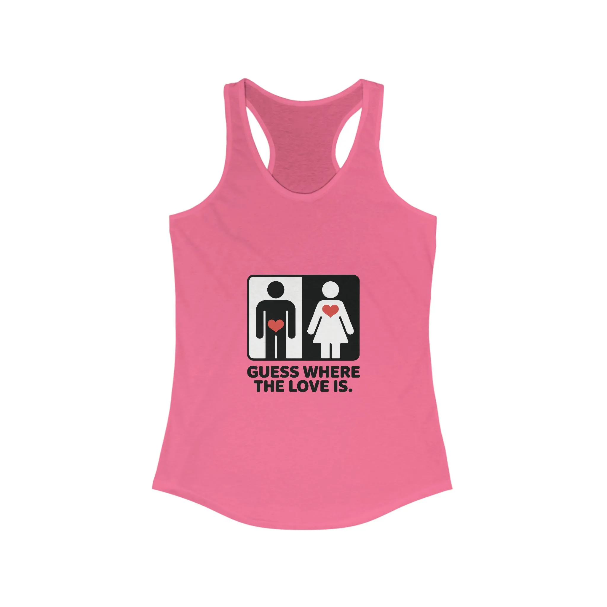 Guess Where the Love Is Womens Tank Top, Funny Shirt for Couples, Gift for Her, Matching Outfits, Love Joke Graphic Workout Tee - Image 17