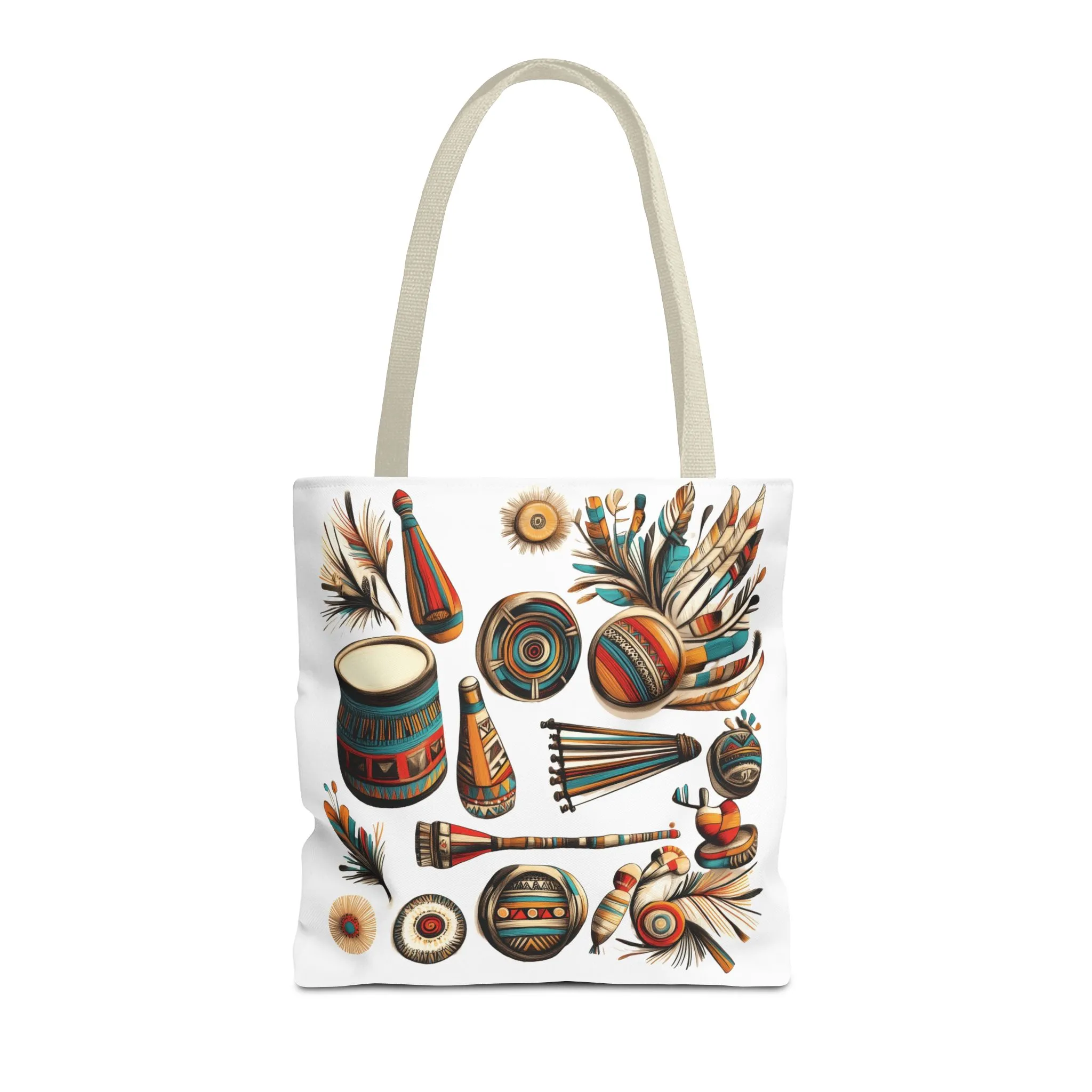 Boho Tribal Music Tote Bag, Ethnic Percussion Instrument Art, Festival Vibes, Shopping Bag, Bohemian Tote, Weekender Bag, Beach Bag, Large Canvas Bag - Image 25
