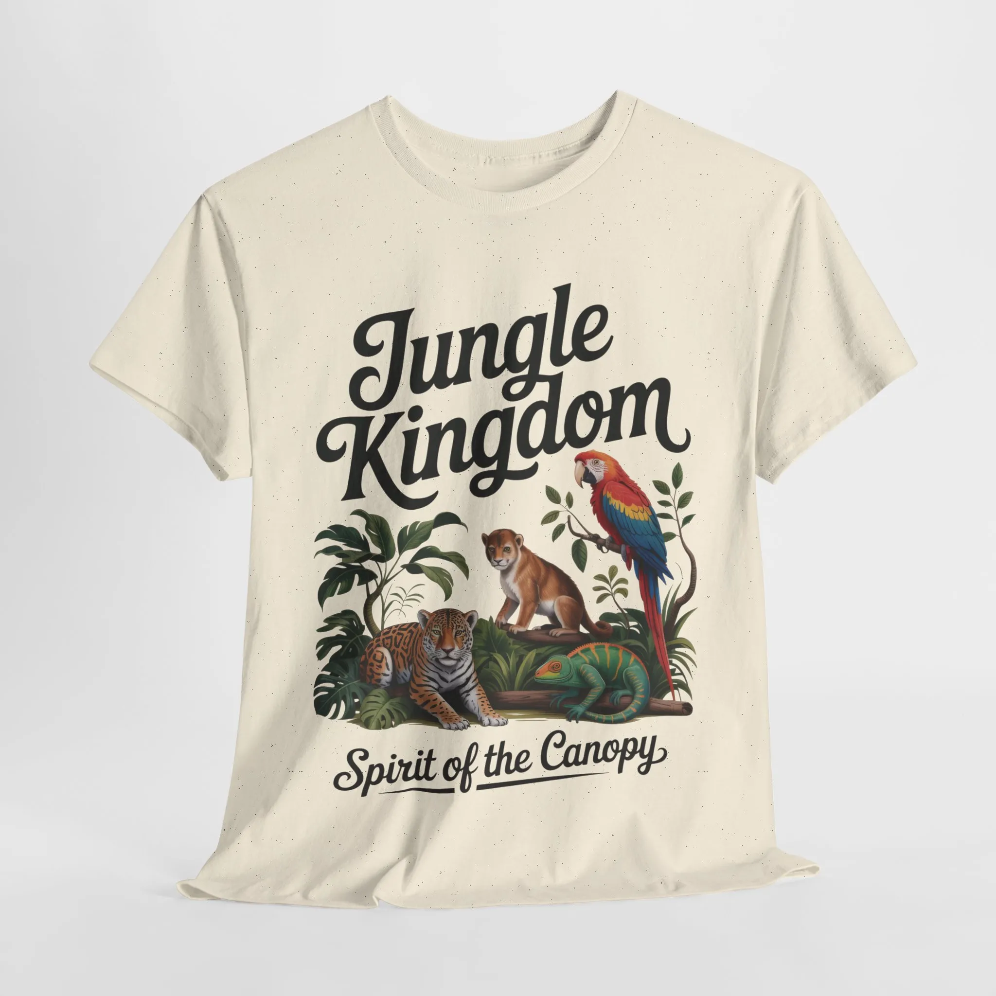 Womens Jungle Kingdom Tee - Nature Lover T-Shirt, Animal Graphic Tee, Eco-Friendly Gift, Summer Fashion, Adventure Outfit - Image 2