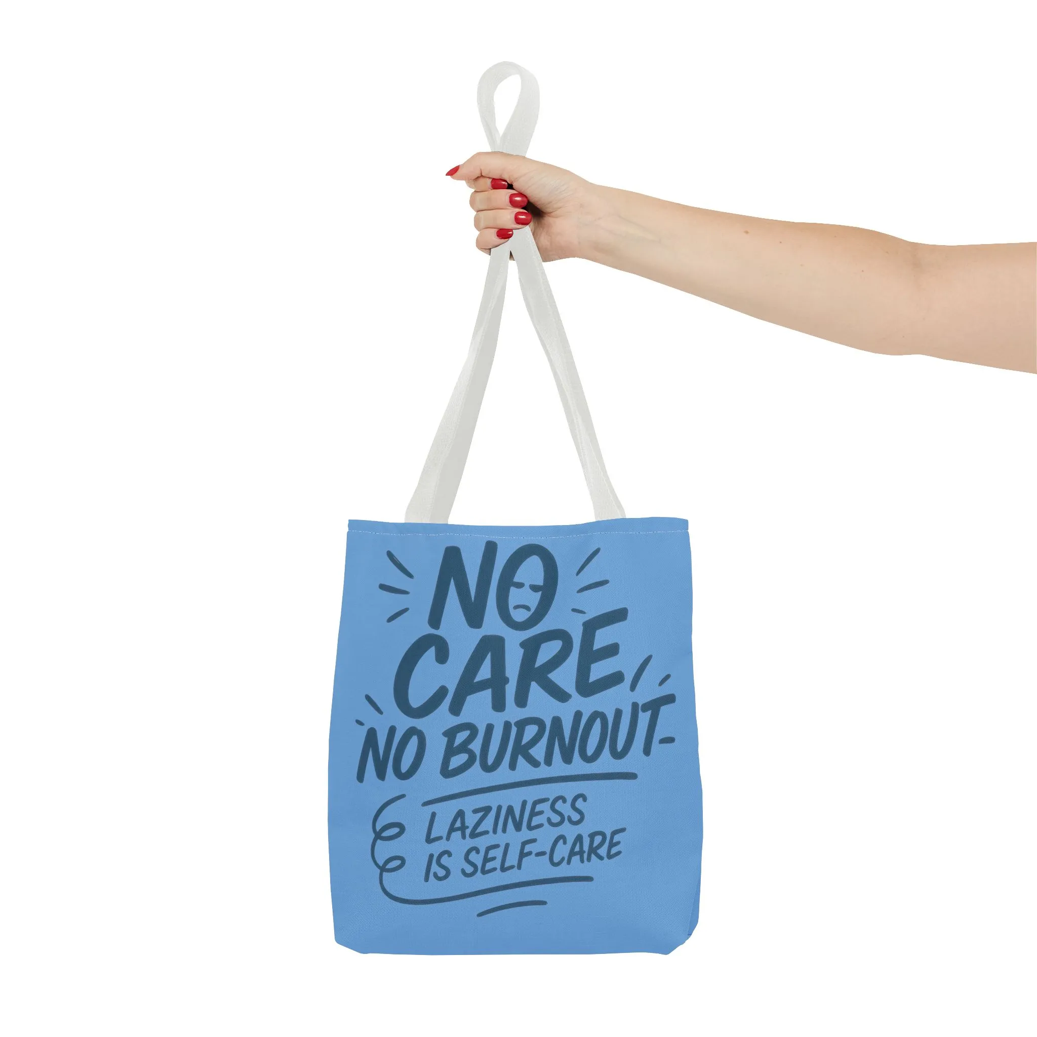 Laziness is Self-Care Funny Quote Bag, Oversized Reusable Canvas Shopping Tote, Sarcastic Self-Care Gift, Weekend Getaway, Everyday Use - Image 9