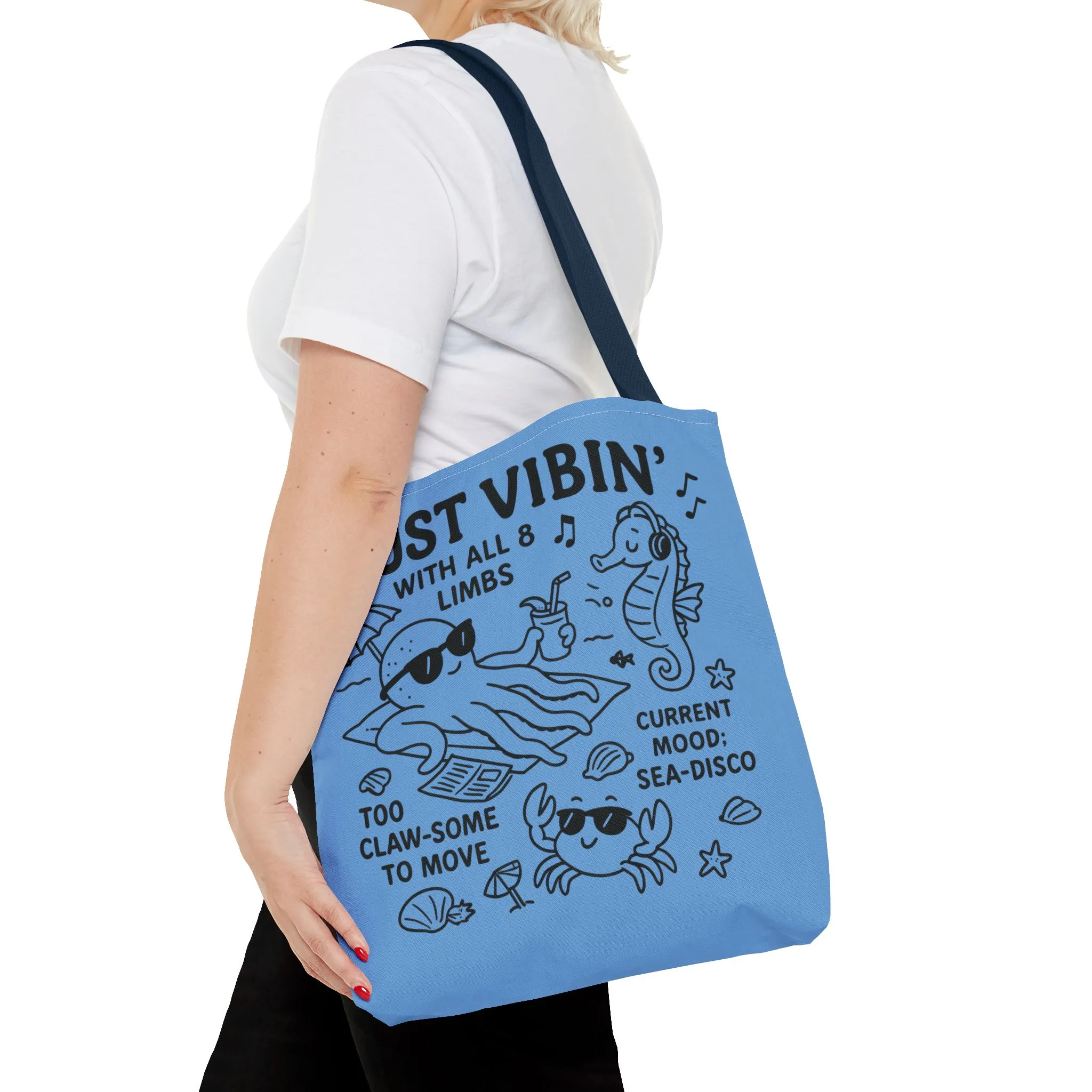 Fun Sea-Themed Tote Bag, Beach Accessories, Summer Vibes, Gift for Ocean Lovers, Reusable Shopping Bag, Cute Beach Tote - Image 14