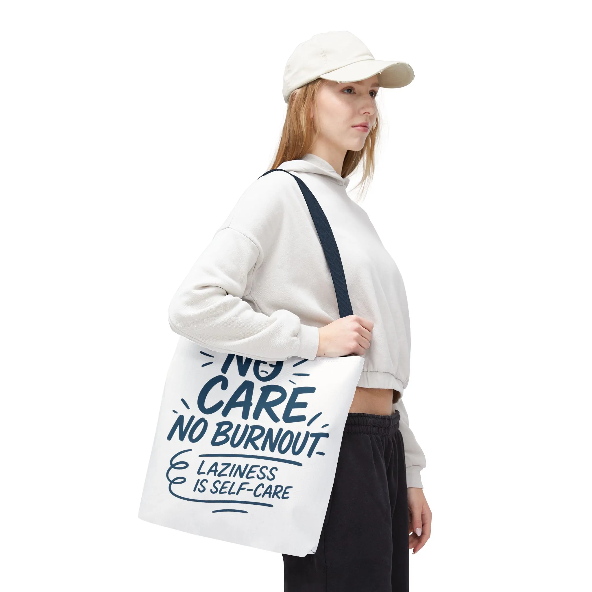 Laziness is Self-Care Funny Quote Bag, Oversized Reusable Canvas Shopping Tote, Sarcastic Self-Care Gift, Weekend Getaway, Everyday Use - Image 25