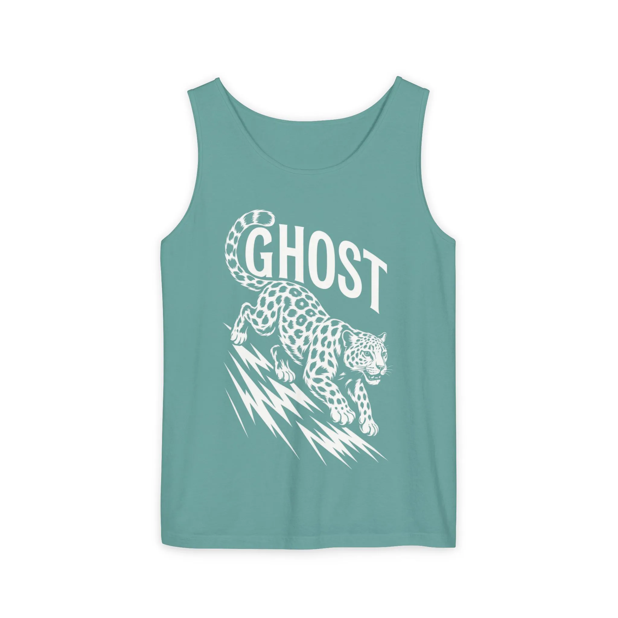 Ghost Leopard Mens Tank Top - Cool Graphic Shirt for Summer, Beach Days, Festivals, Gifts, Casual Wear - Image 7